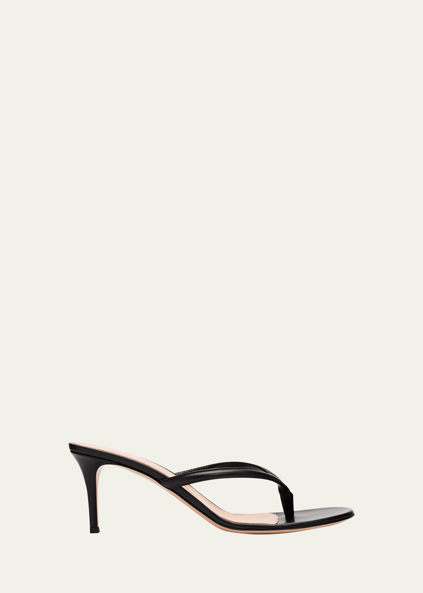 Gianvito Rossi 70mm Nappa Leather Thong Sandals - Bergdorf Goodman