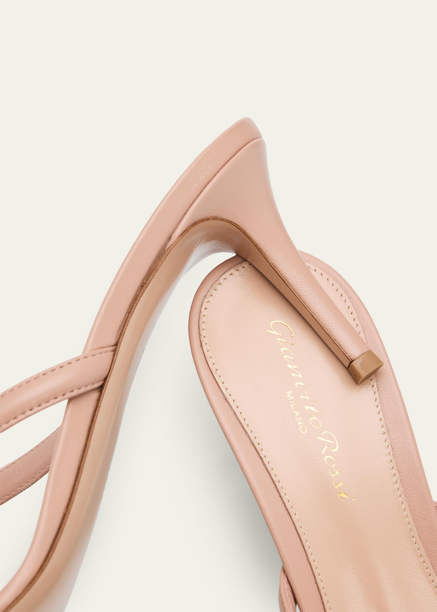 Gianvito Rossi 70mm Nappa Leather Thong Sandals - Bergdorf Goodman