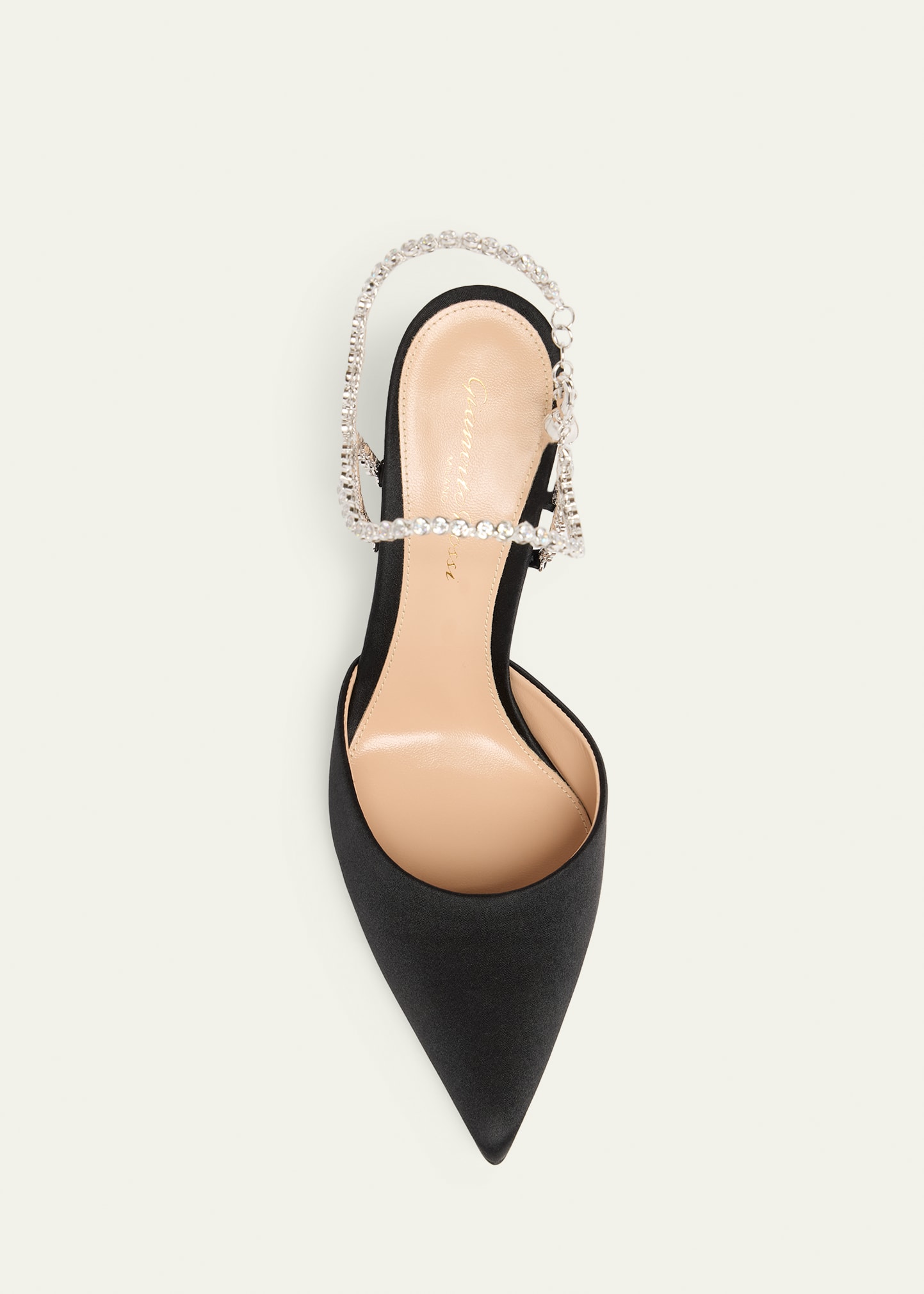 Gianvito Rossi 105mm Satin Crystal Ankle-Strap Pumps - Bergdorf