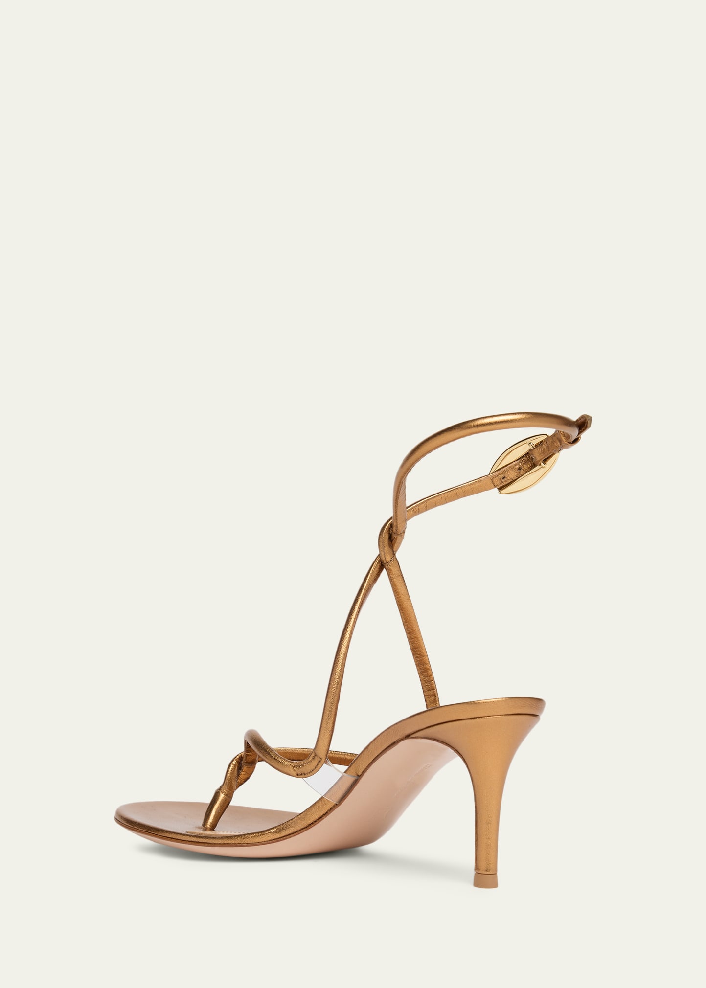 Gianvito Rossi 70mm Jungle Mamba Metallic Leather Sandals