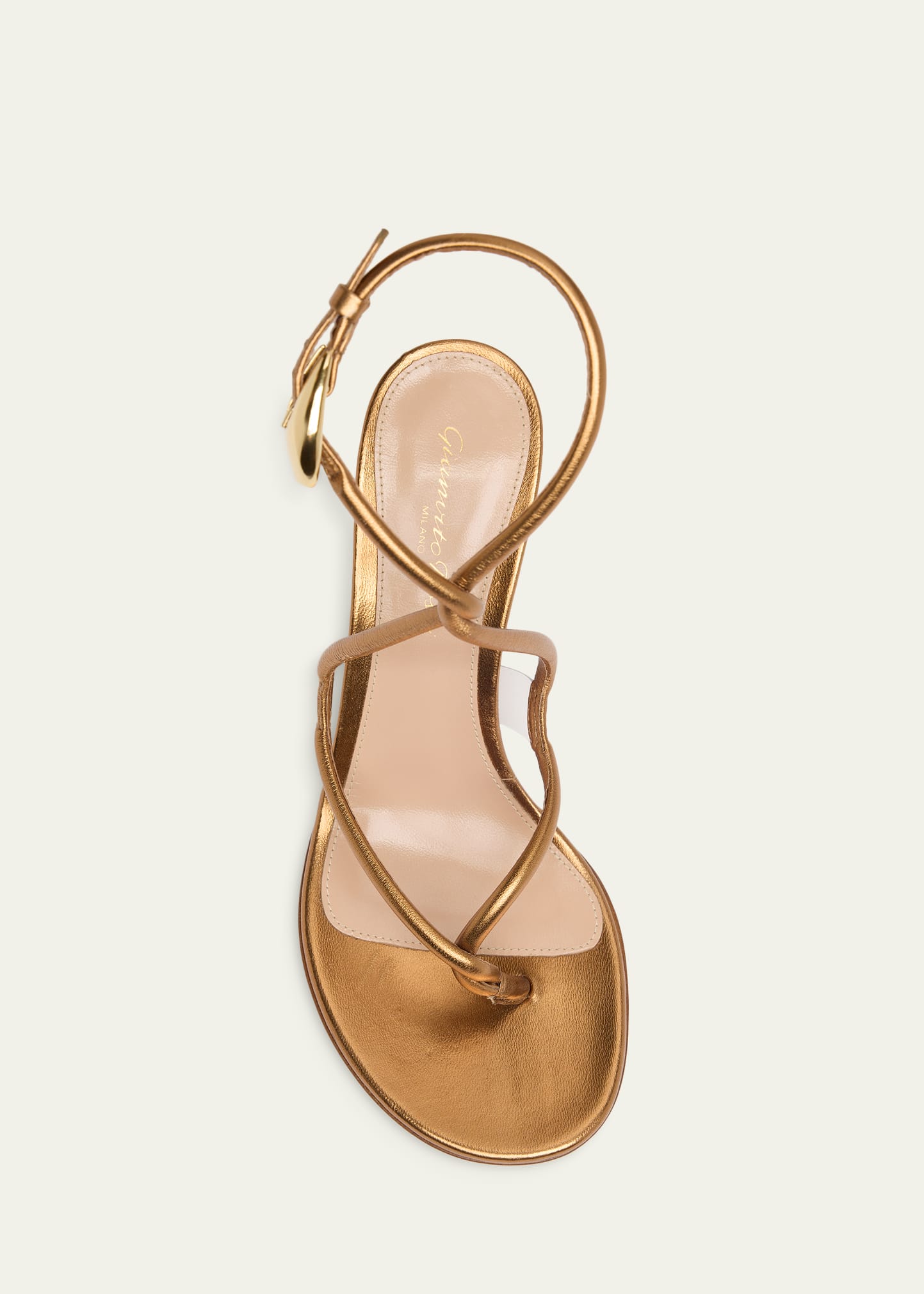 Gianvito Rossi 70mm Jungle Mamba Metallic Leather Sandals