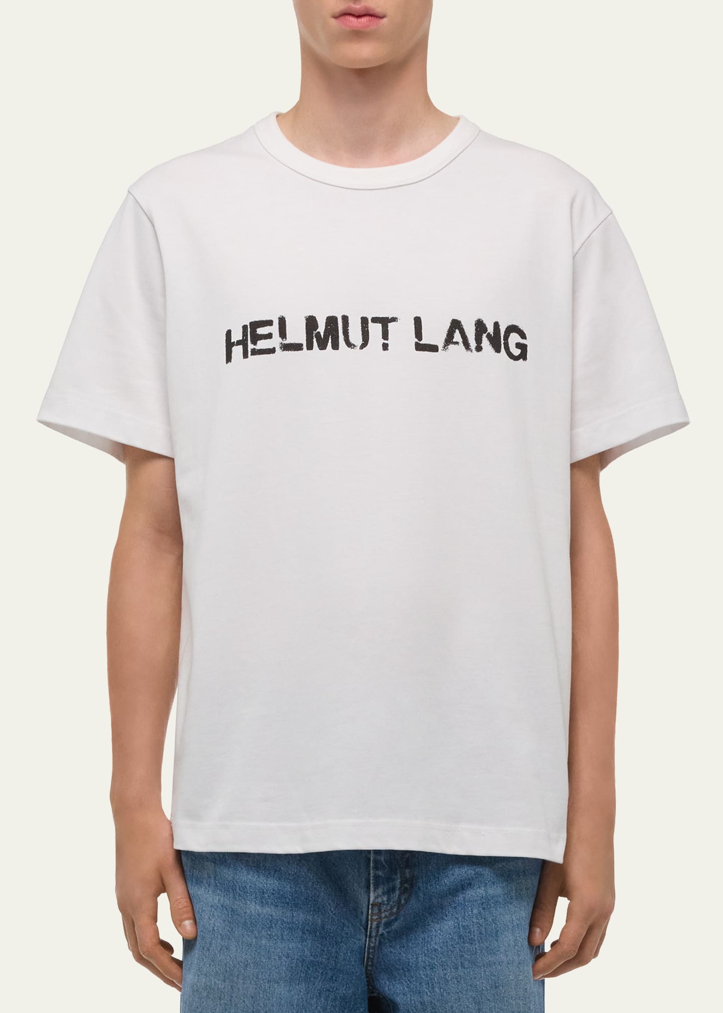 Helmut Lang Men's Relaxed-Fit Stencil Cotton Tee - Bergdorf Goodman