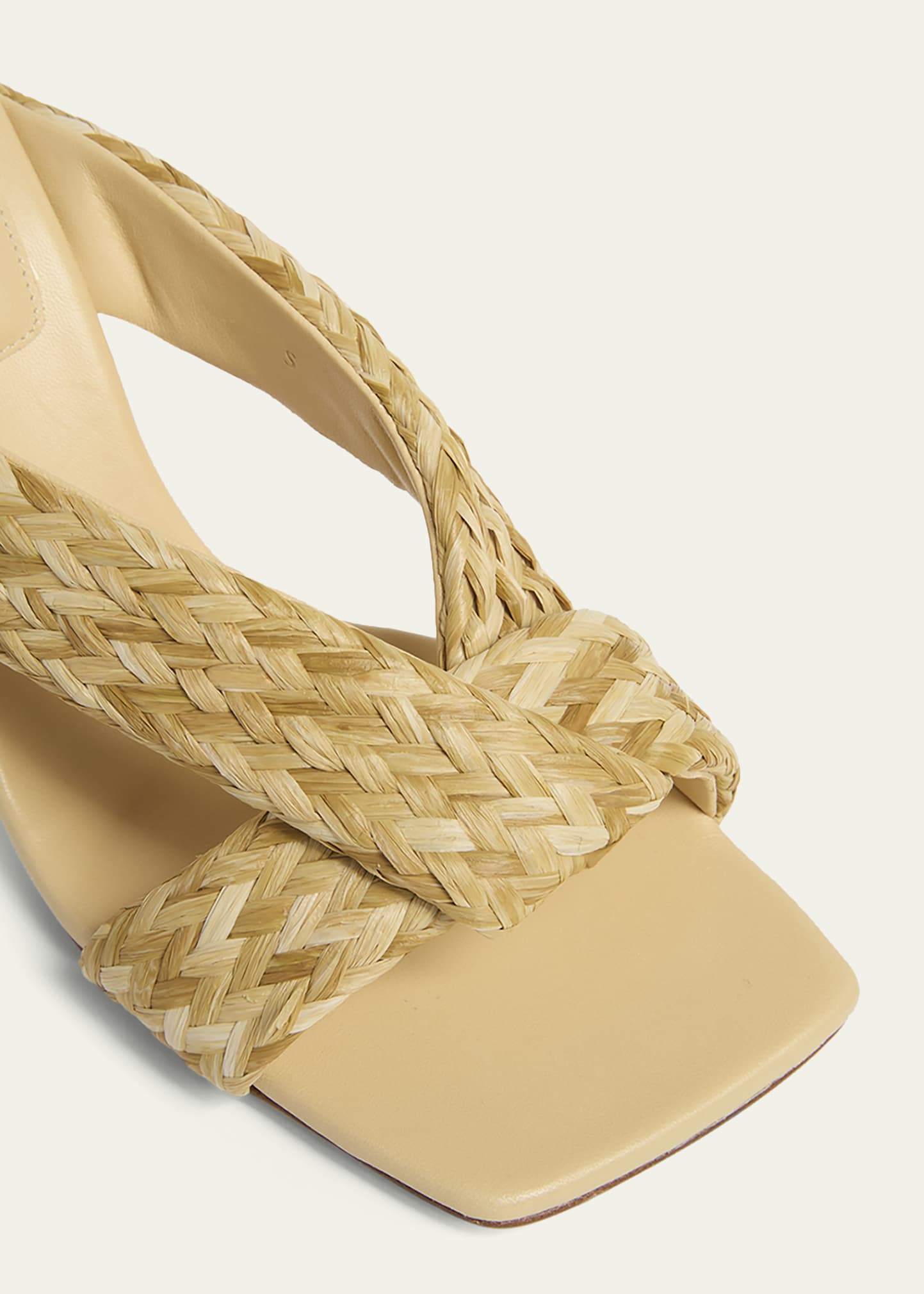 Bottega Veneta Riva Braided Raffia Mule Sandals - Bergdorf Goodman