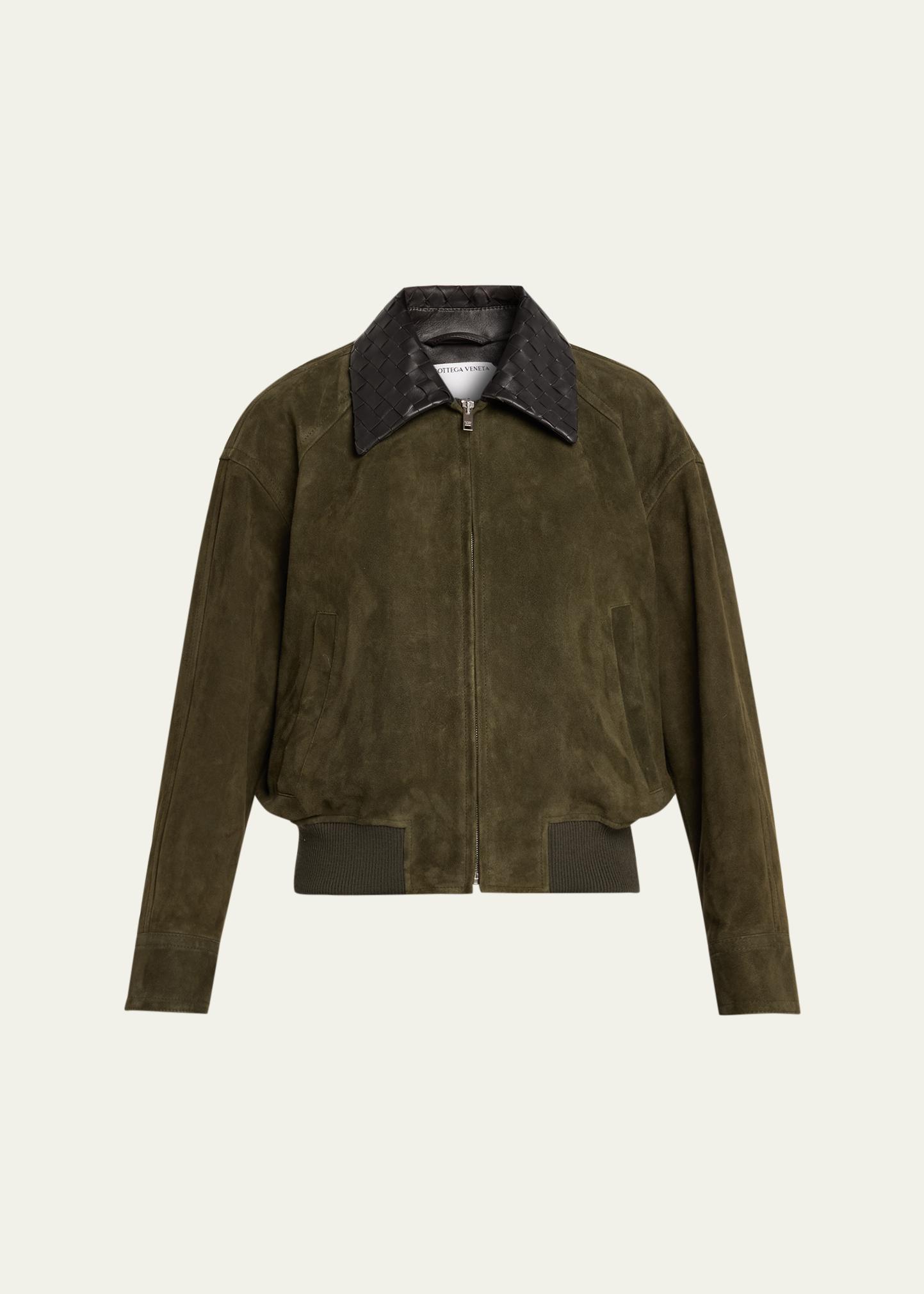 Bottega Veneta Suede Leather Blouson Jacket - Bergdorf Goodman