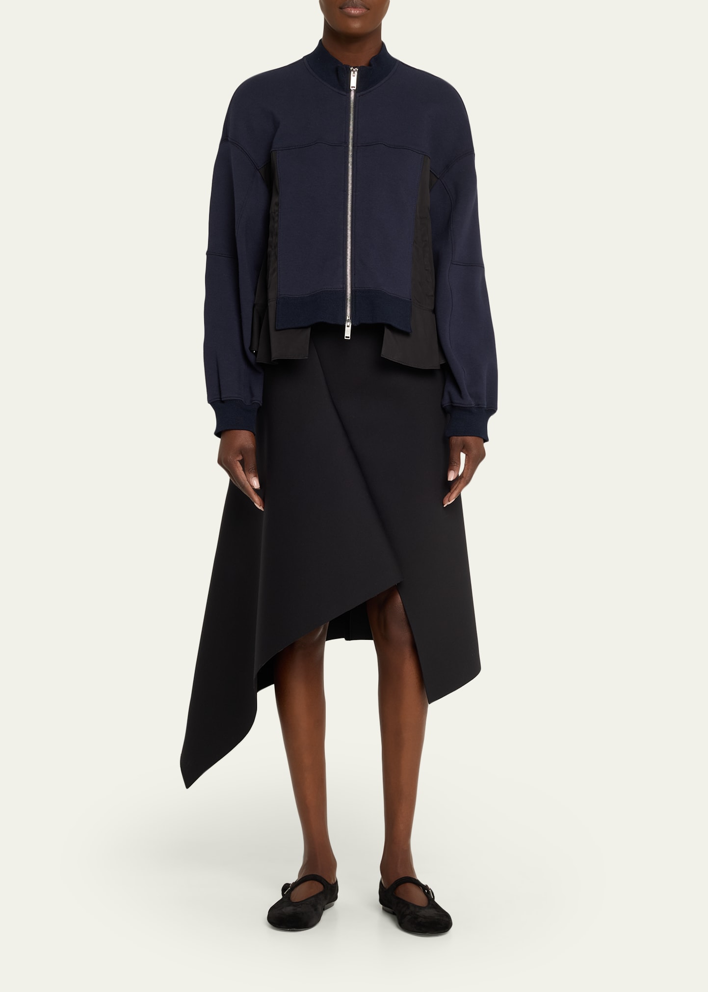 3.1 Phillip Lim Asymmetric Sport Jacket with Ripstop Panels
