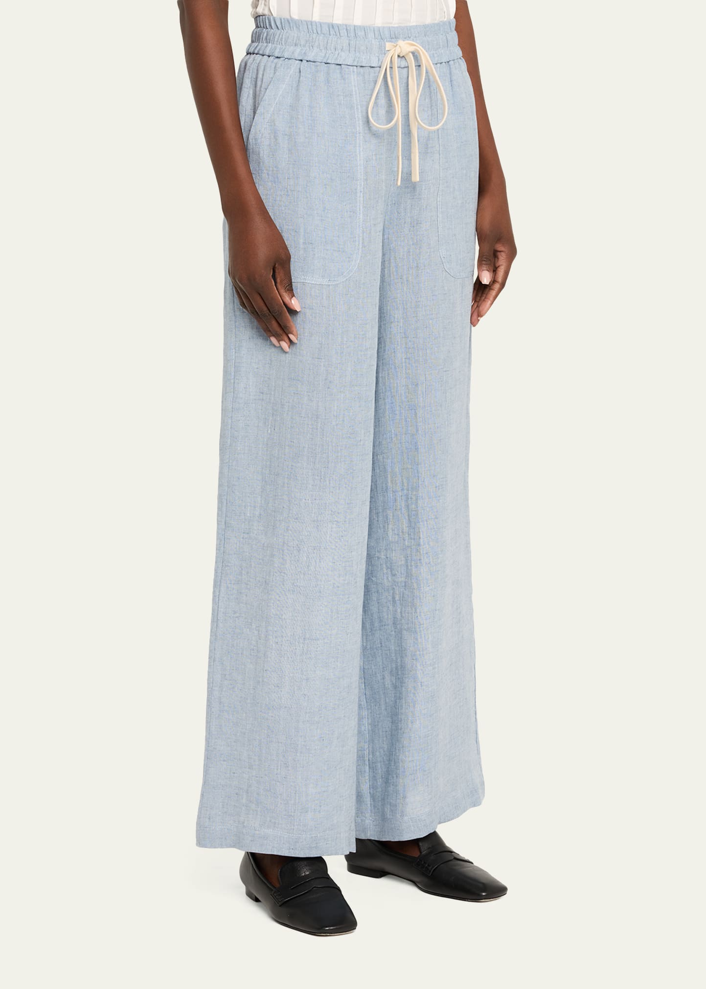 TWP Main St. Washed Hemp Denim Wide-Leg Pants - Bergdorf Goodman