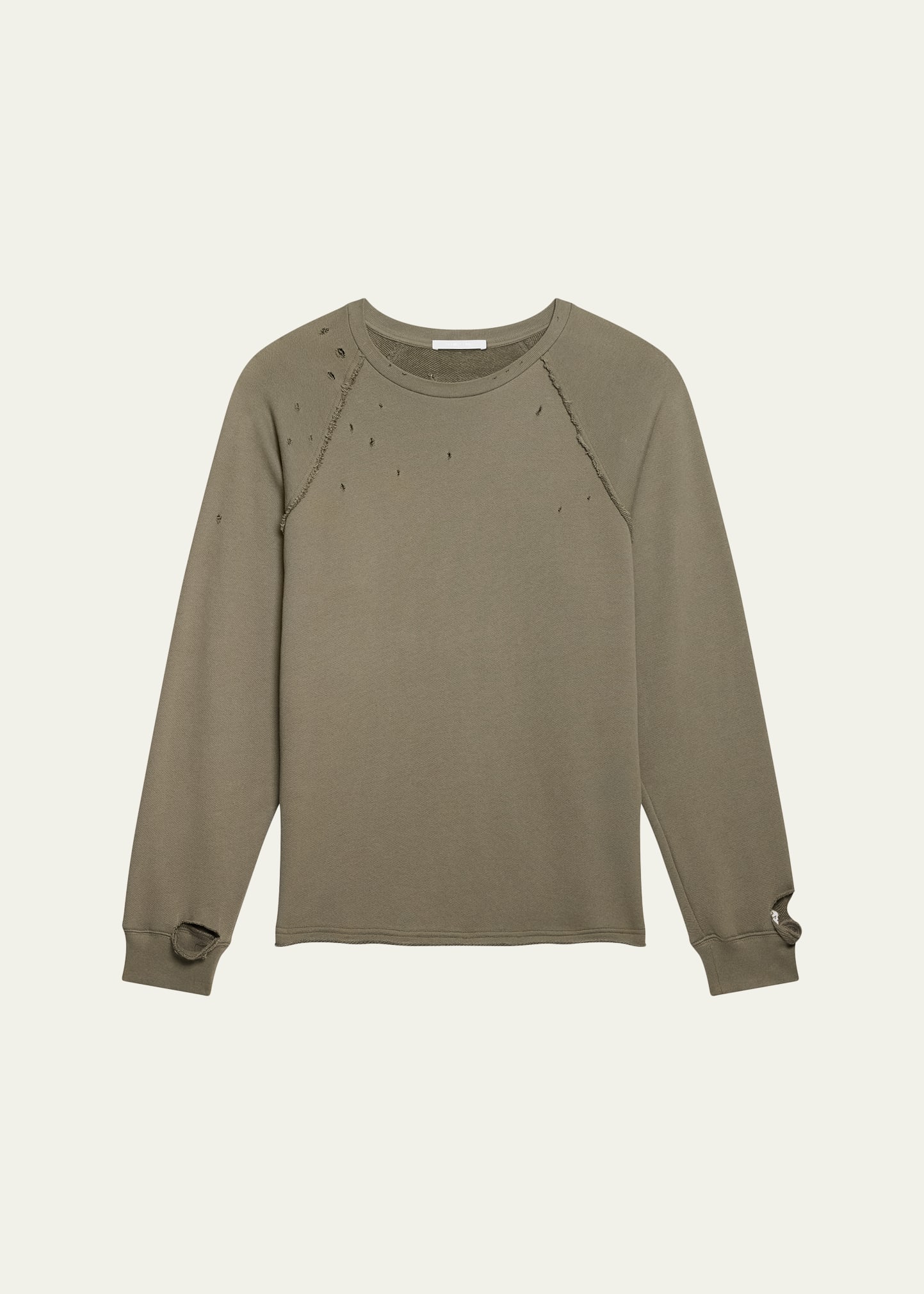 Helmut Lang Men's Destroyed Cotton Crewneck Sweatshirt - Bergdorf
