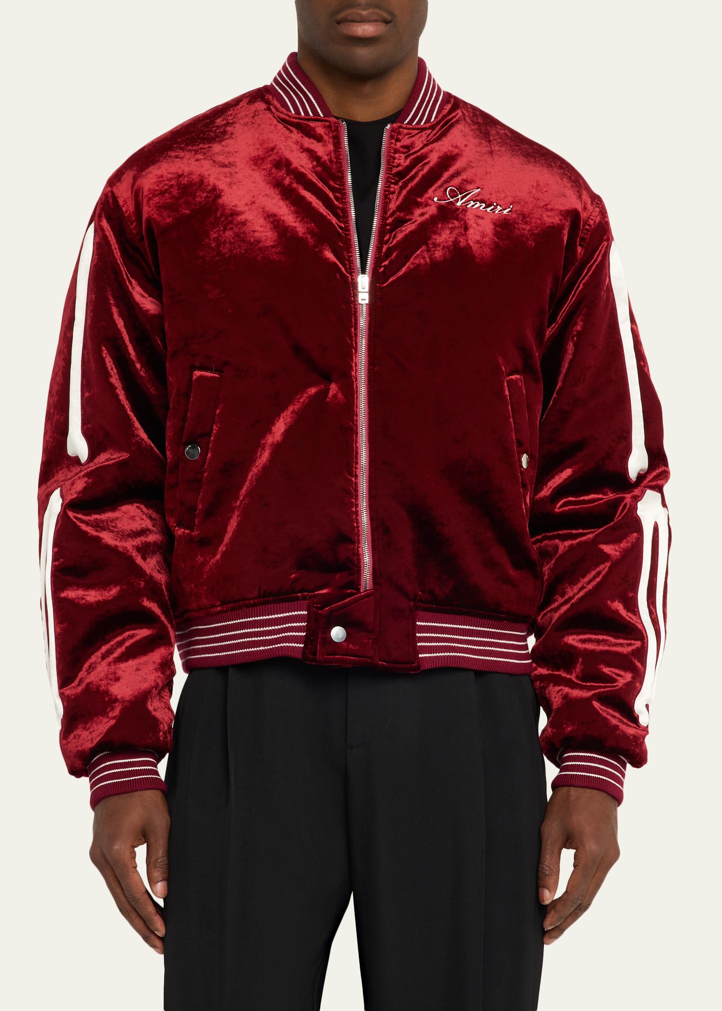 Amiri Bones Satin Bomber Jacket - Bergdorf Goodman