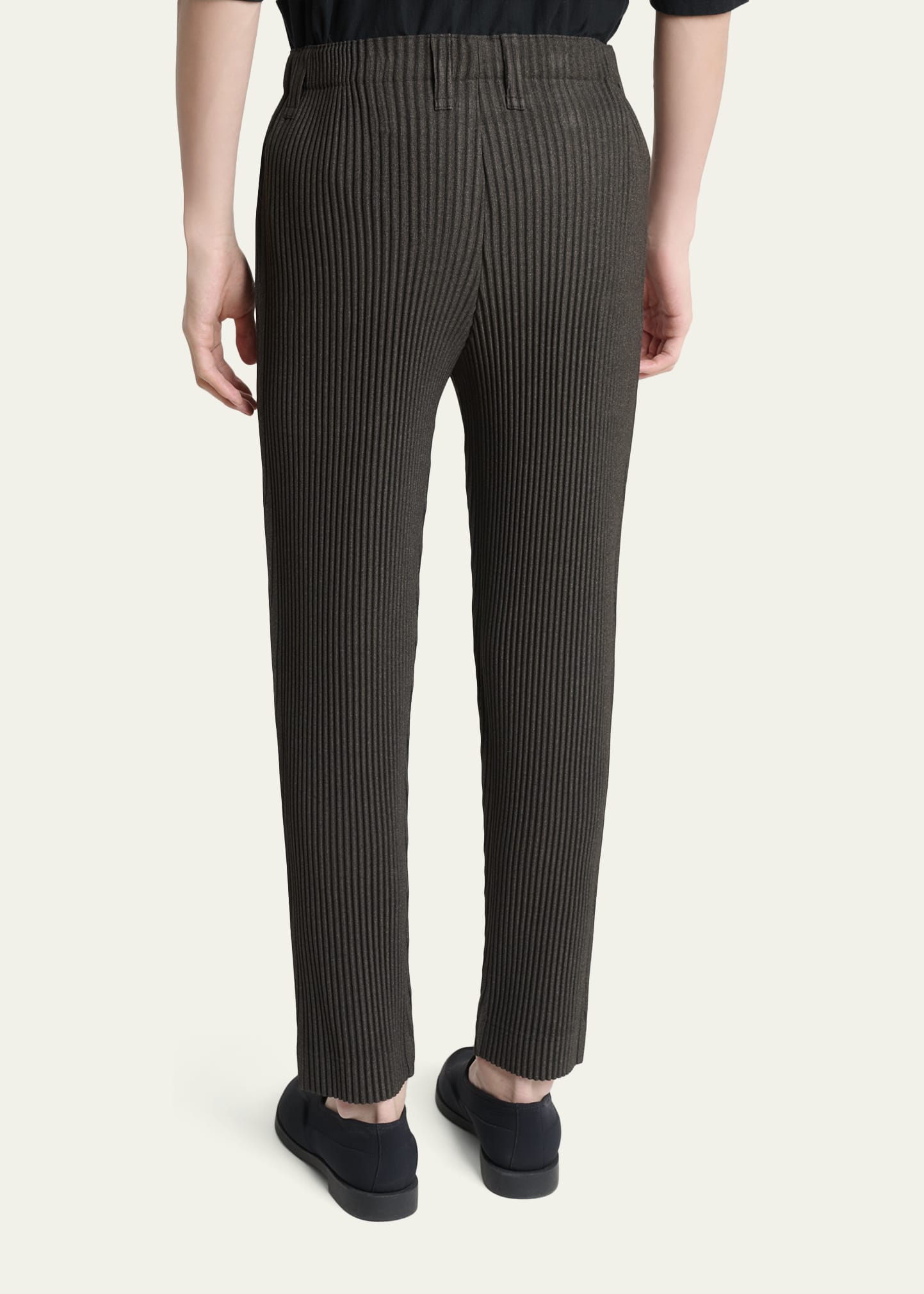 HOMME PLISSÉ ISSEY MIYAKE ストライプ ワイドパンツ Homme Plisse Issey Miyake Men's Wool Like Light Pleated Pants