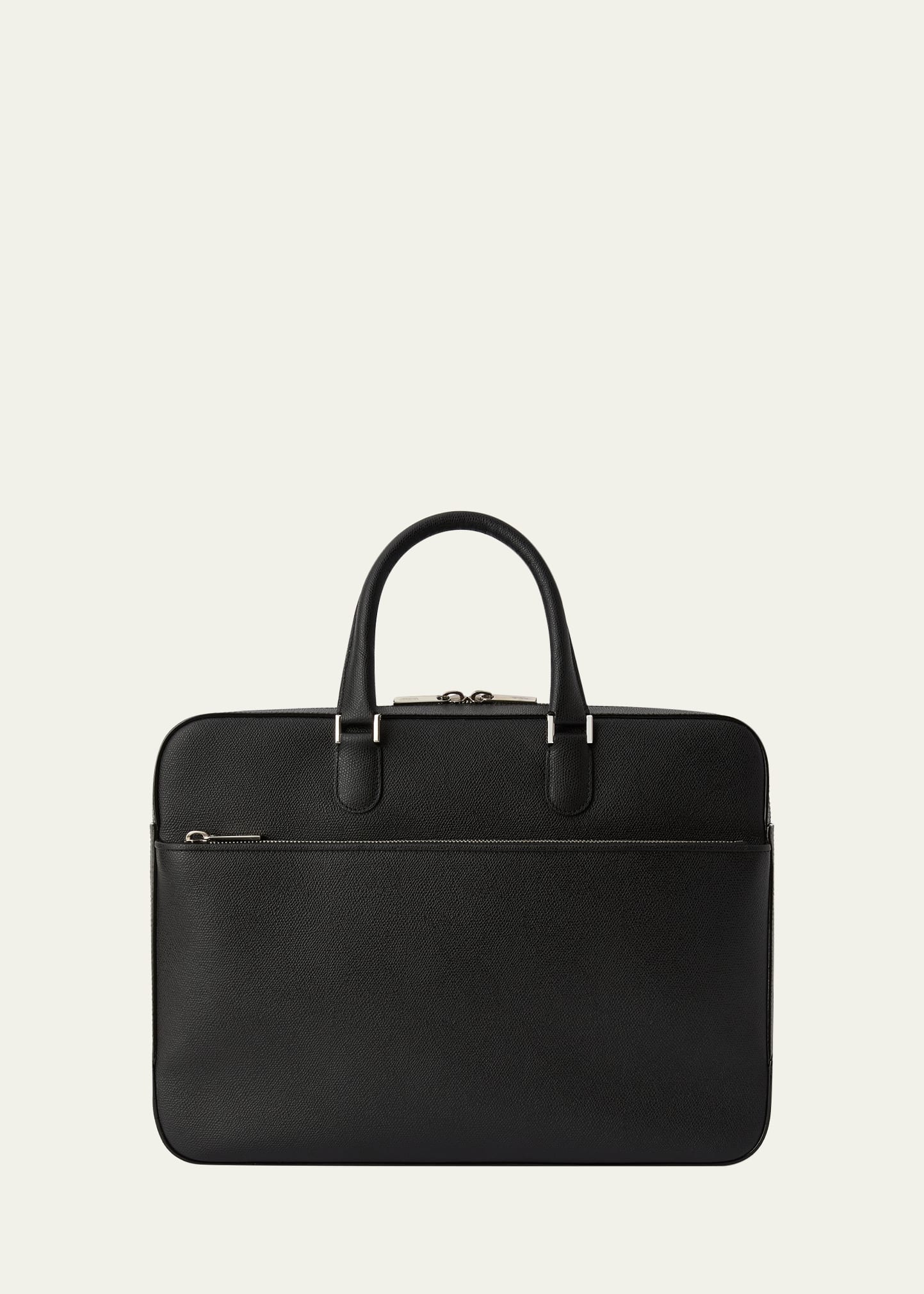 Valextra Men's Avietta Top-Handle Calfskin Briefcase with Zip
