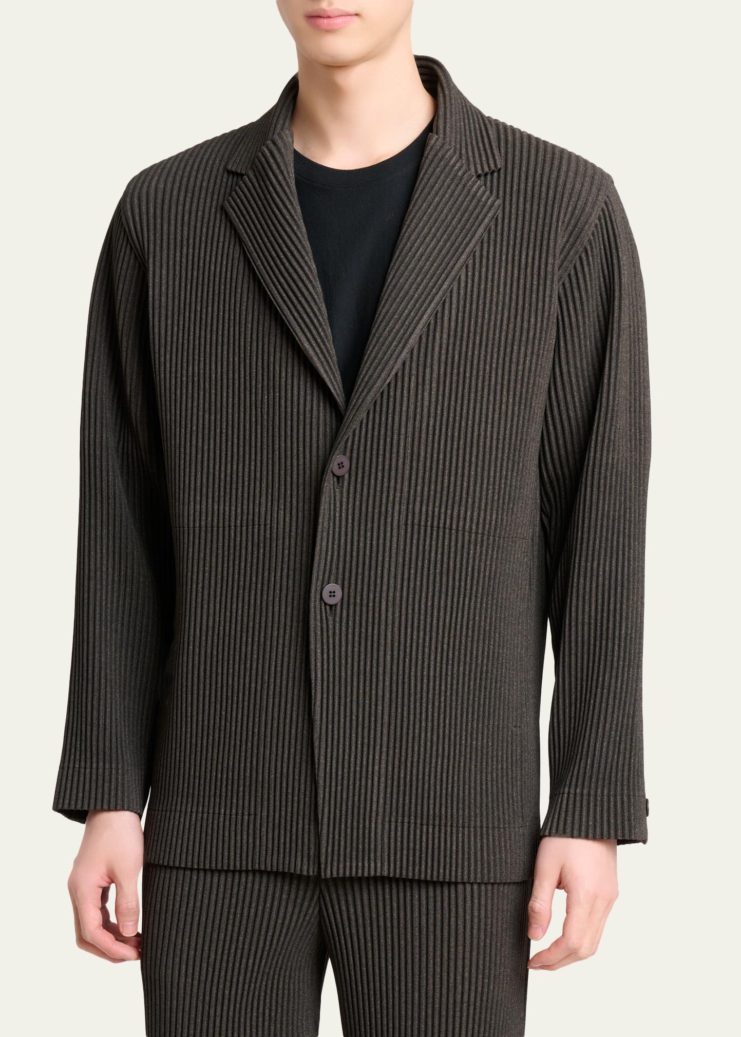 Homme Plissé Issey Miyake Men's Wool Like Light Pleated Single