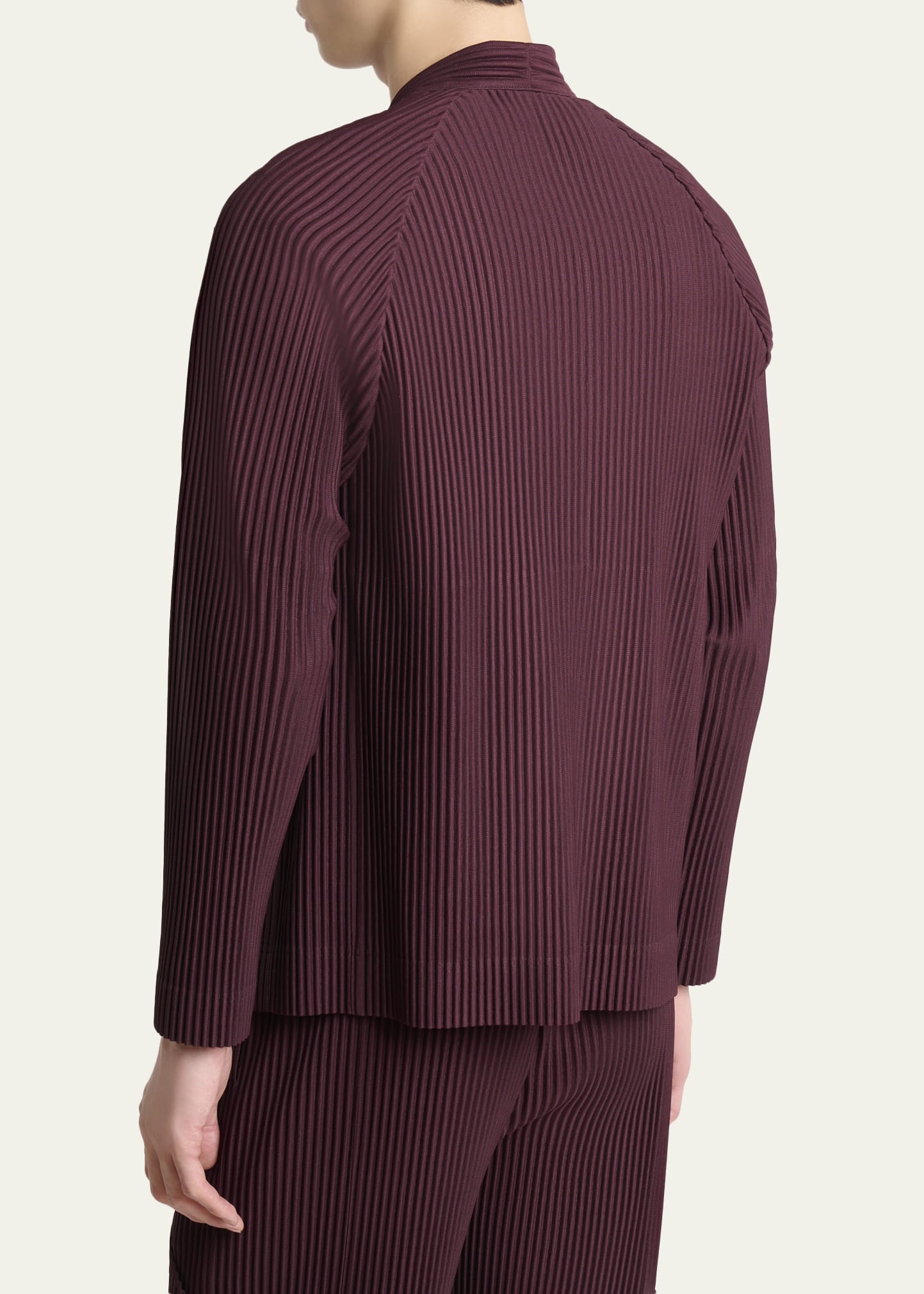 Homme Plisse Issey Miyake Men's Quarry Pleated Full-Zip Jacket