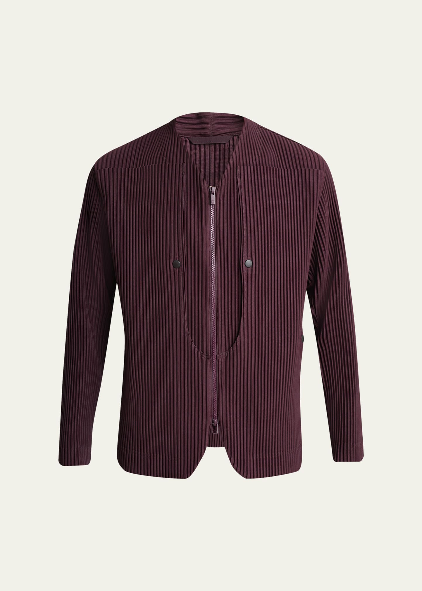 Homme Plisse Issey Miyake Men's Quarry Pleated Full-Zip Jacket