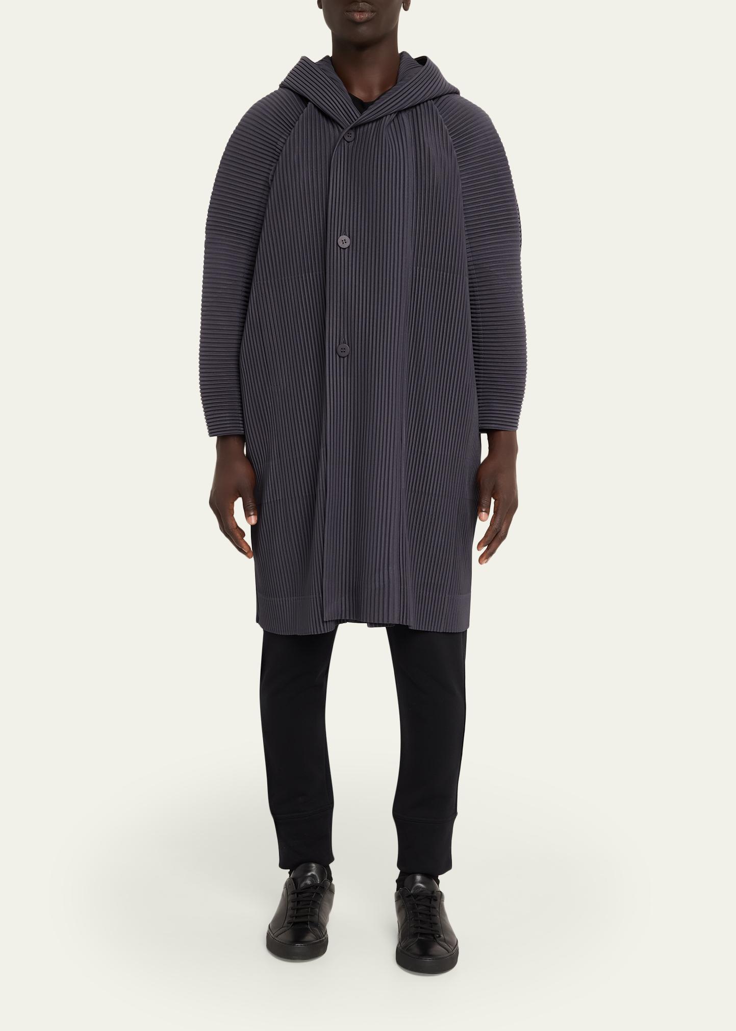 Homme Plisse Issey Miyake Hooded Plisse Coat - Bergdorf Goodman