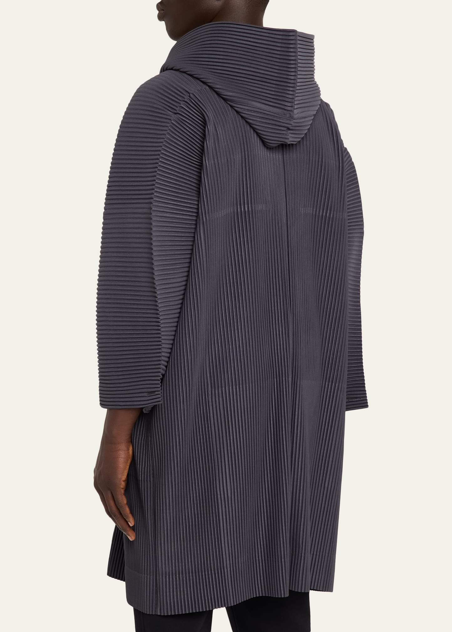 Homme Plisse Issey Miyake Hooded Plisse Coat - Bergdorf Goodman