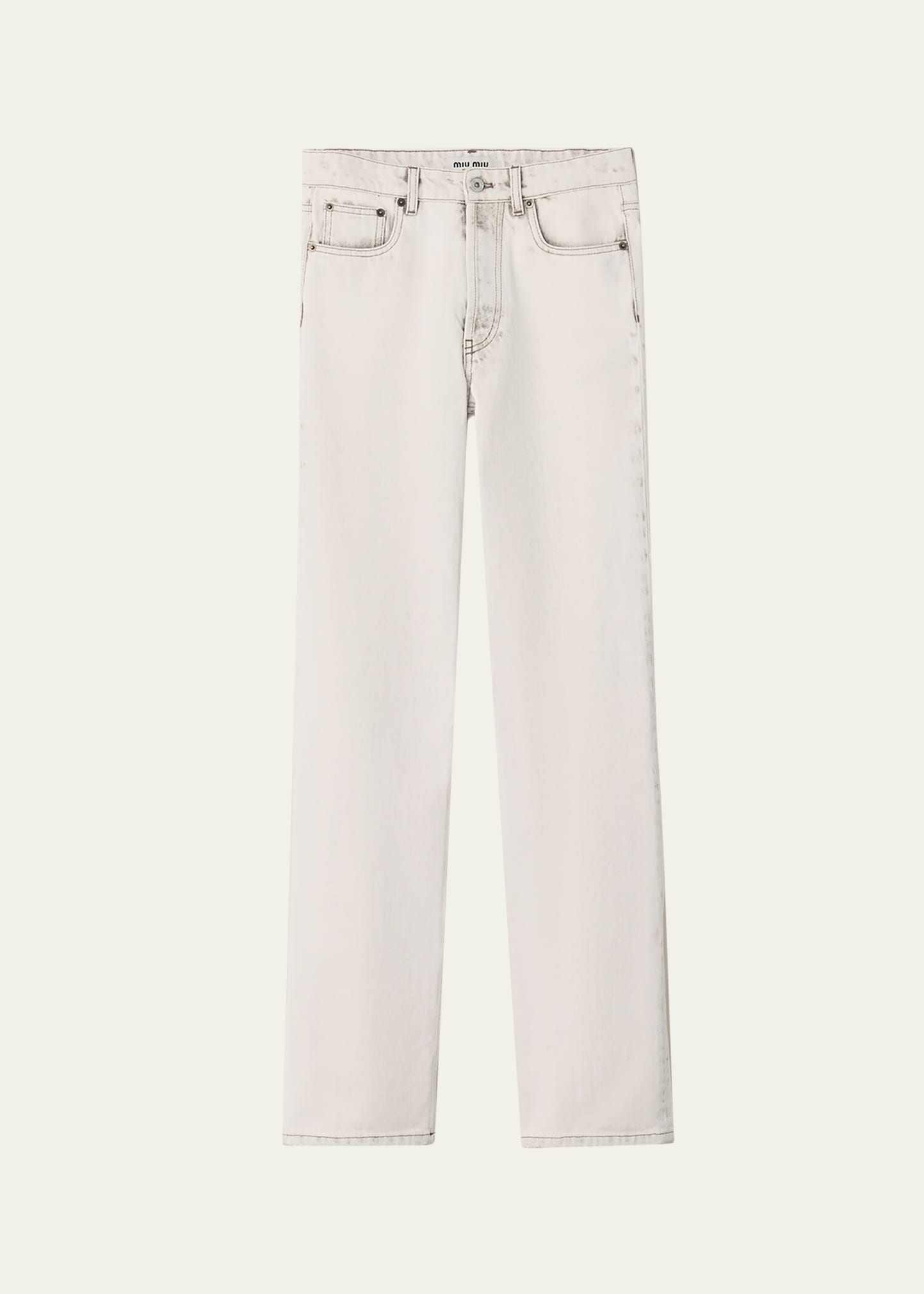 Miu Miu Mid-Rise Straight-Leg Denim Pants - Bergdorf Goodman