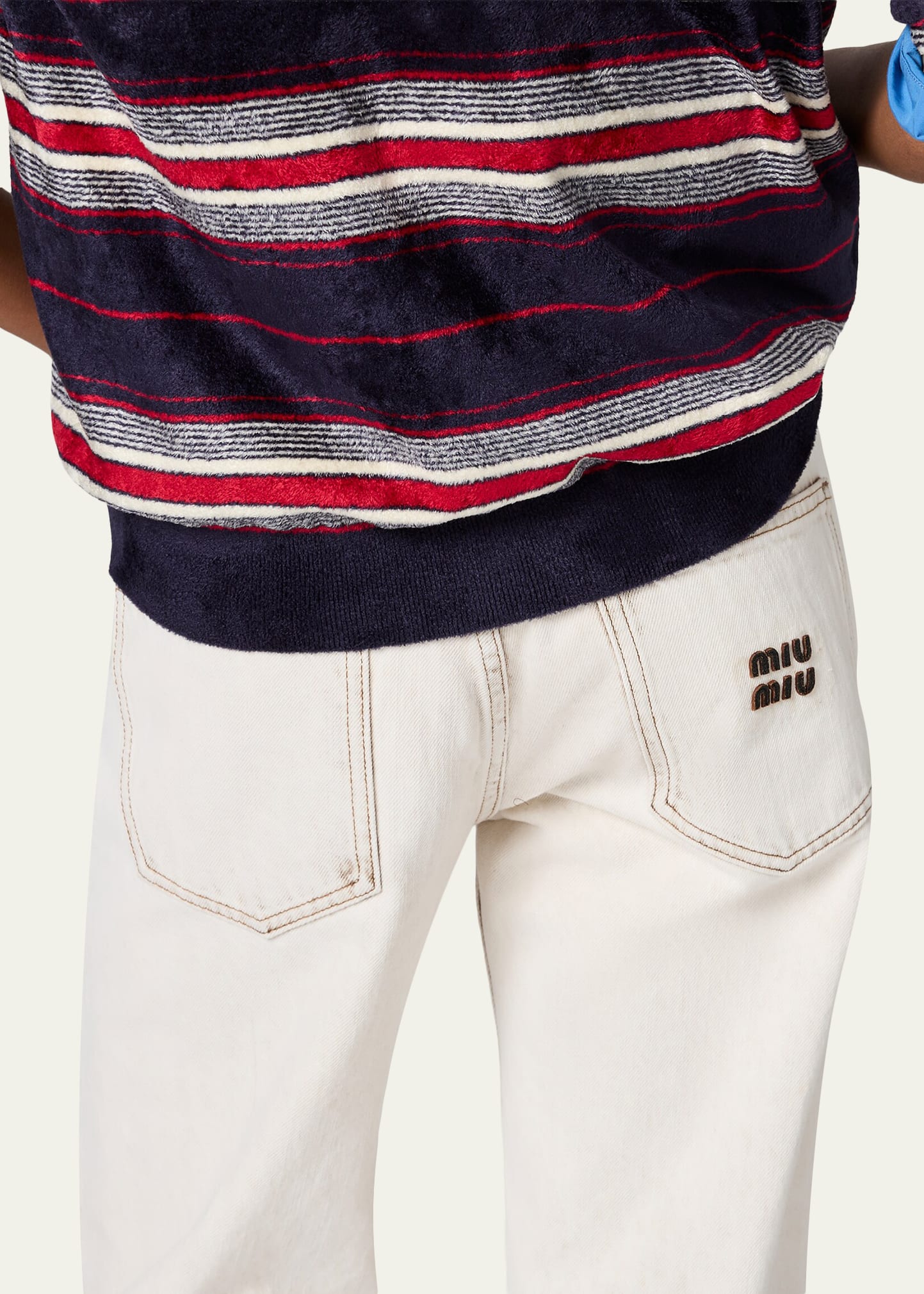 Miu Miu Mid-Rise Straight-Leg Denim Pants - Bergdorf Goodman