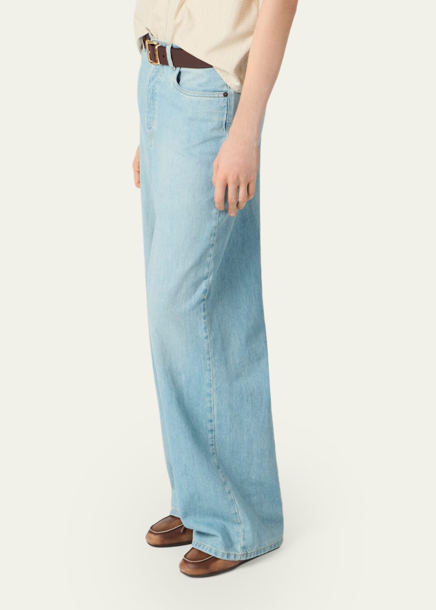 Miu Miu Stonewashed Wide-Leg Jeans - Bergdorf Goodman