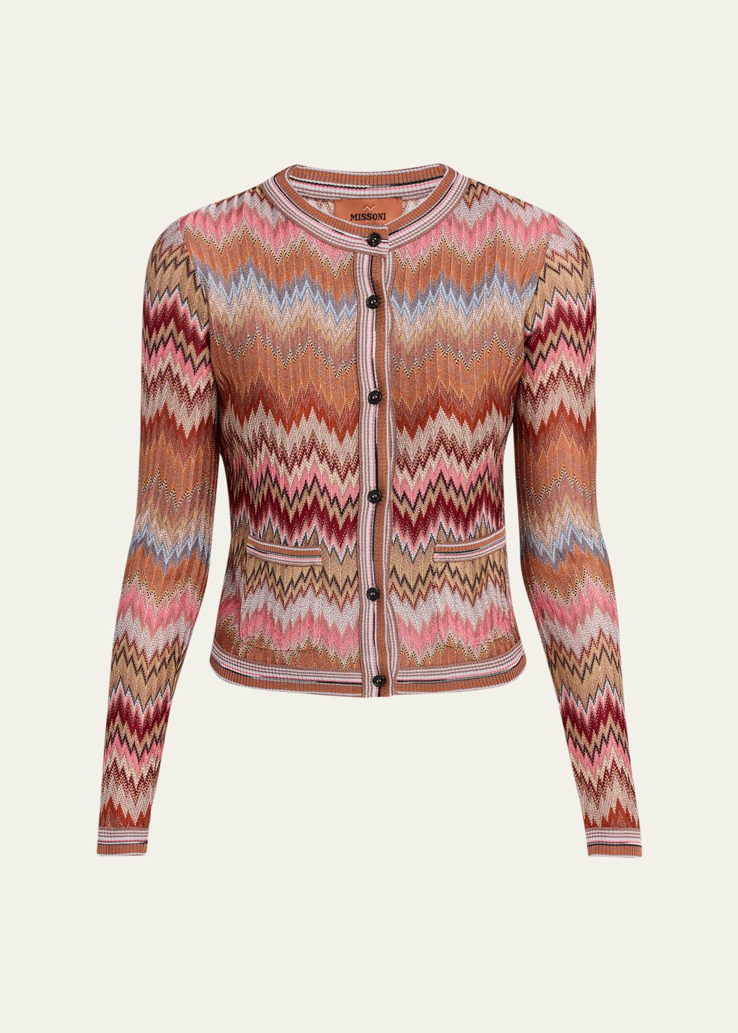 Missoni Multicolor Snake Chevron Crewneck Cardigan - Bergdorf Goodman