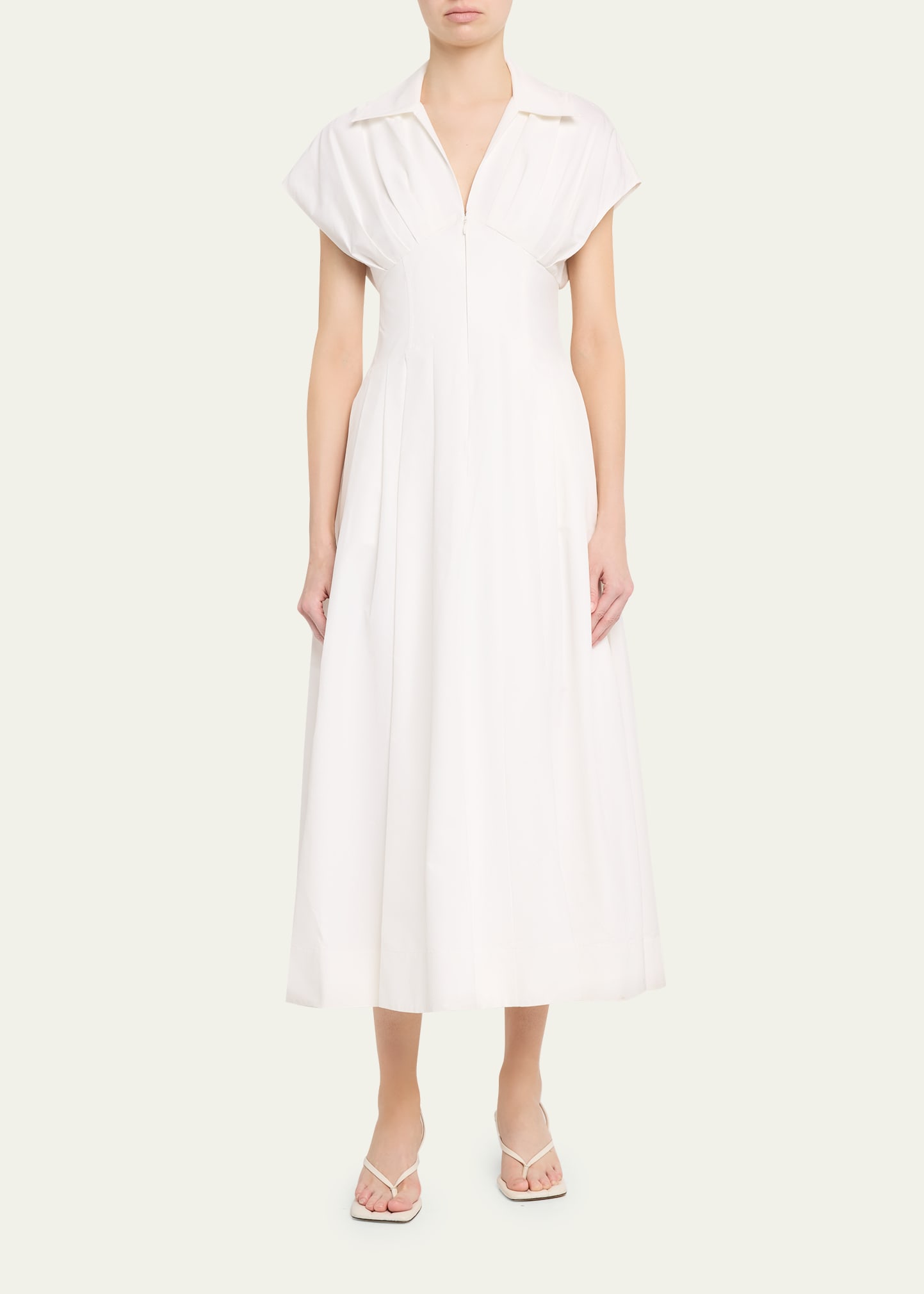SIMKHAI Farlow Zip-Front Midi Dress - Bergdorf Goodman