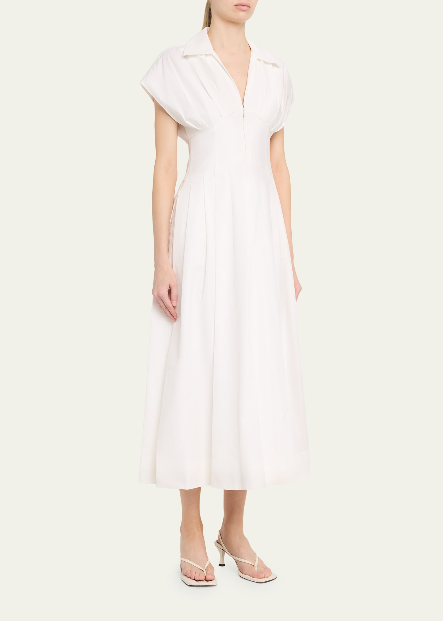 SIMKHAI Farlow Zip-Front Midi Dress - Bergdorf Goodman
