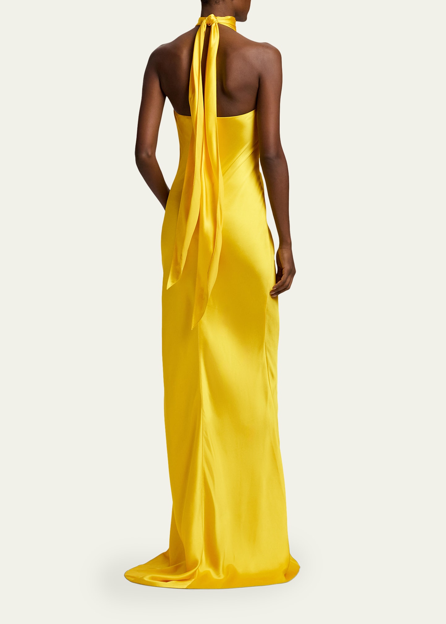 chilton stretch satin evening dress Ralph Lauren Chilton Stretch Satin Evening Dress