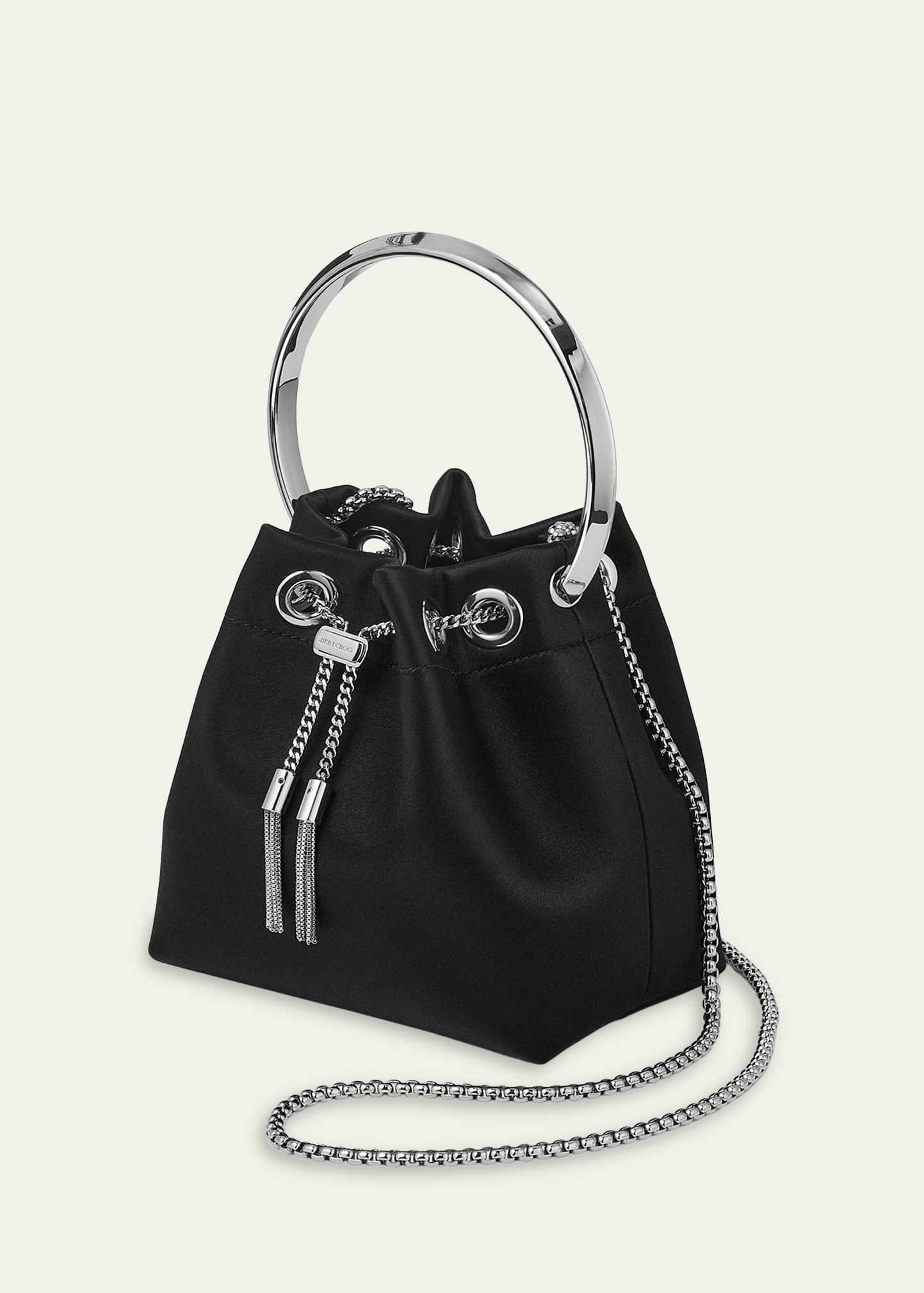 Jimmy Choo Bon Bon Satin Bucket Top-Handle Bag - Bergdorf Goodman