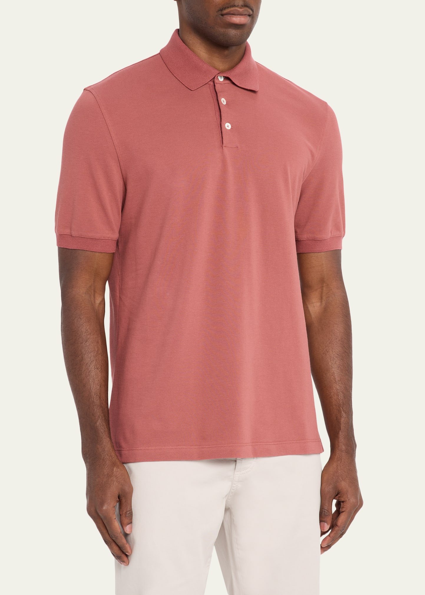 BRUNELLO CUCINELLI ピンク ポロシャツ　M Brunello Cucinelli Men's Cotton Classic Fit Polo Shirt - Bergdorf