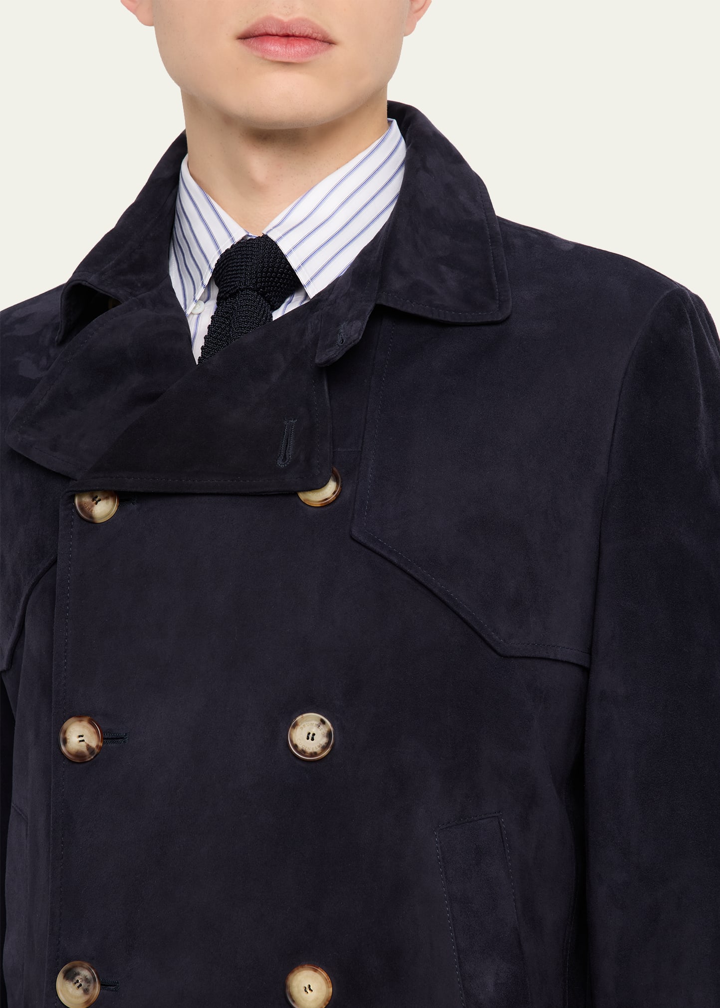 d*7様 BRUNELLO CUCINELLI ジャケット 6 Brunello Cucinelli Men's Double-Breasted Leather Jacket - Bergdorf