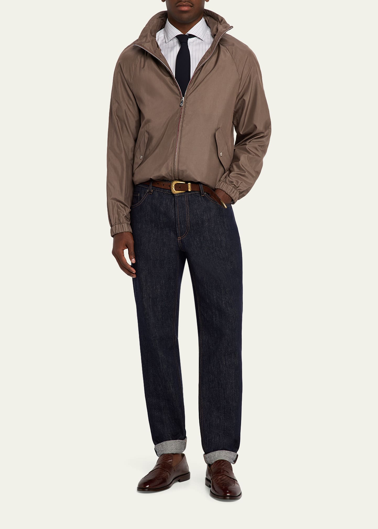 Brunello Cucinelli Men's Unlined Hooded Full-Zip Jacket - Bergdorf