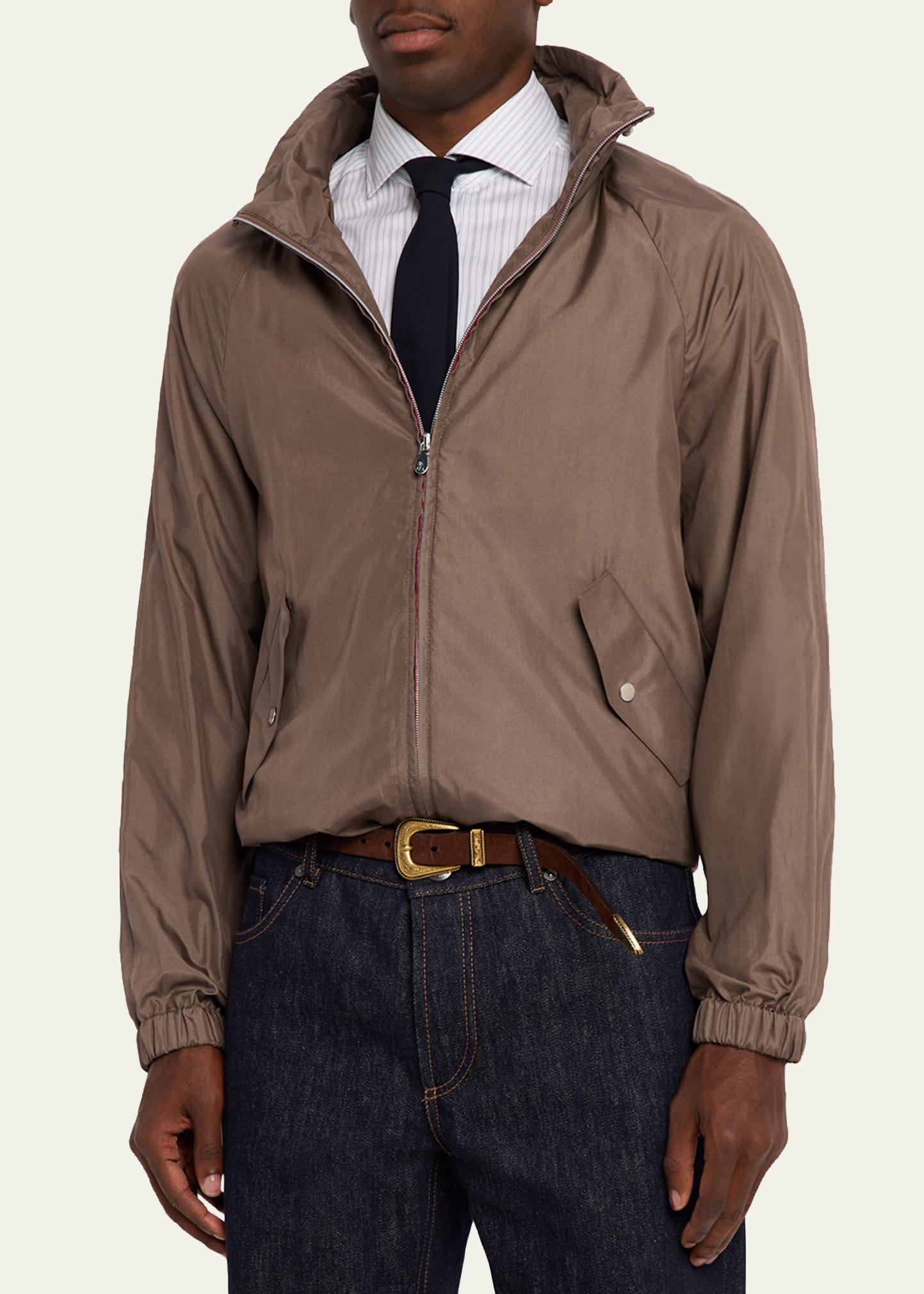 Brunello Cucinelli Men's Unlined Hooded Full-Zip Jacket - Bergdorf