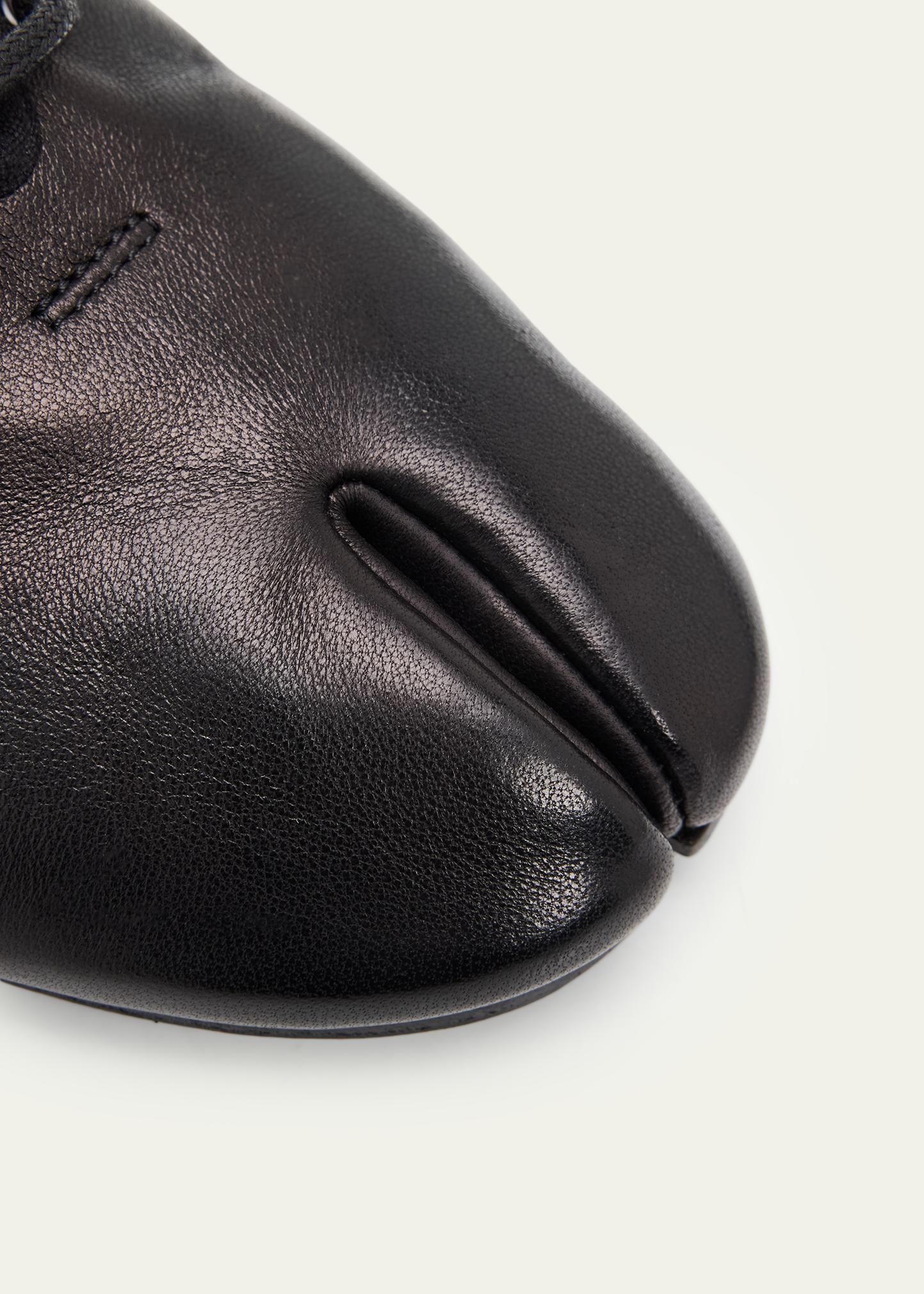 Maison Margiela Tabi Jazz Leather Lace-Up Flats - Bergdorf Goodman