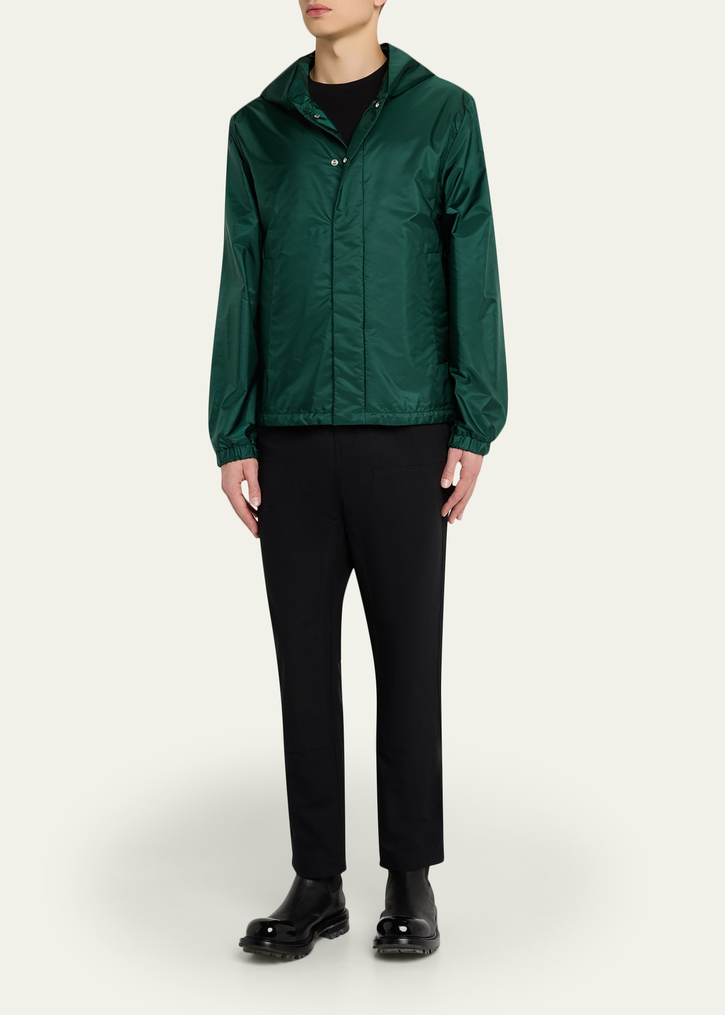 Moncler Men's Hooded Nylon Jacket - Bergdorf Goodman