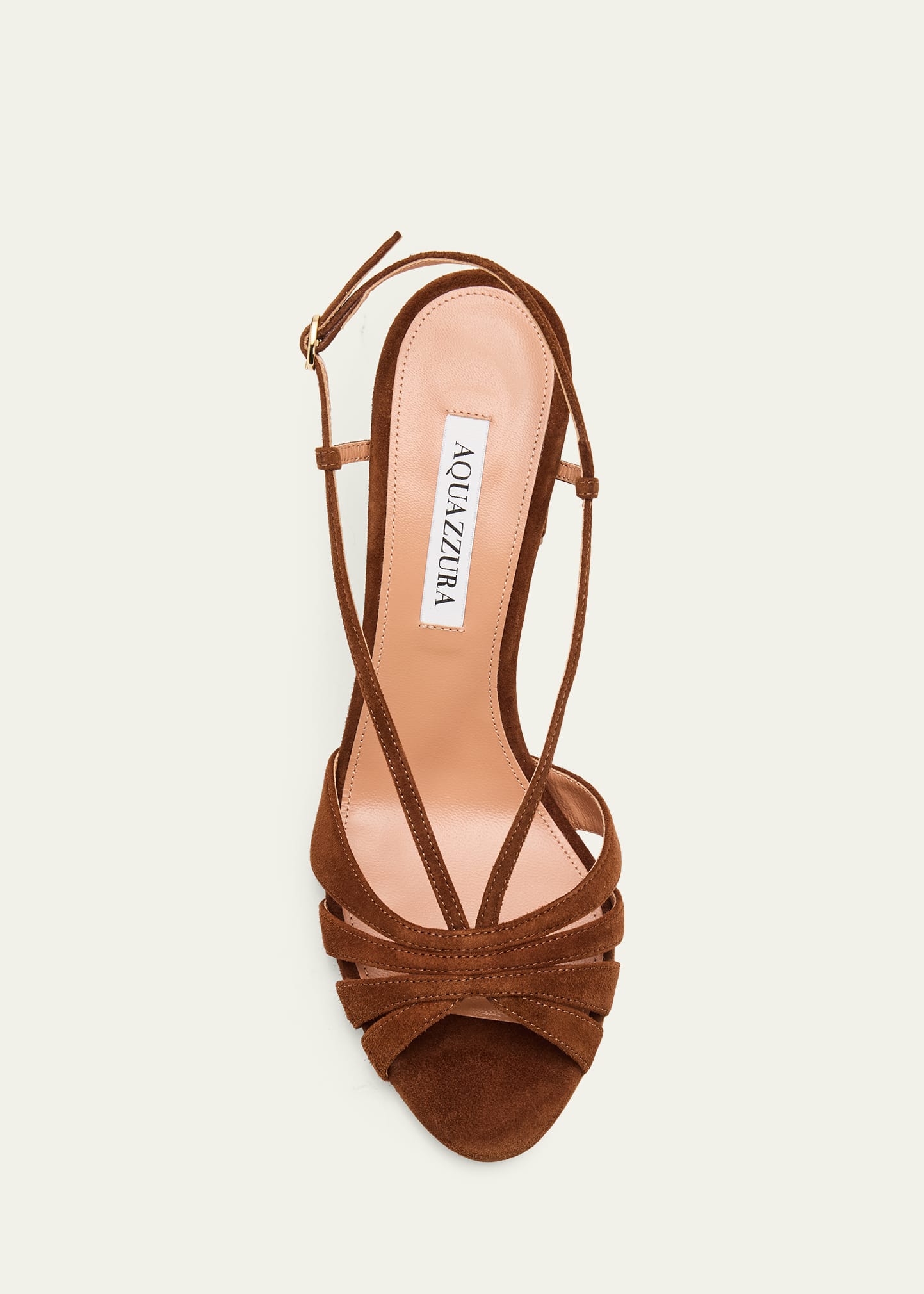 Aquazzura 85mm Aimee Suede Block-Heel Sandals - Bergdorf Goodman