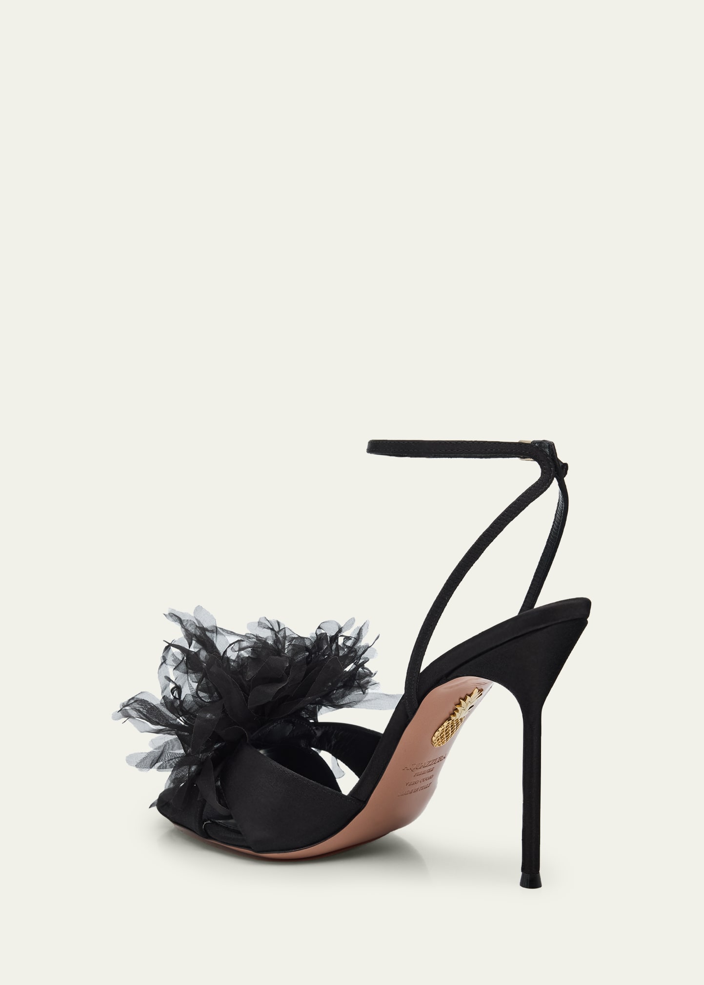 Aquazzura 105mm Poeme Satin Sandals - Bergdorf Goodman