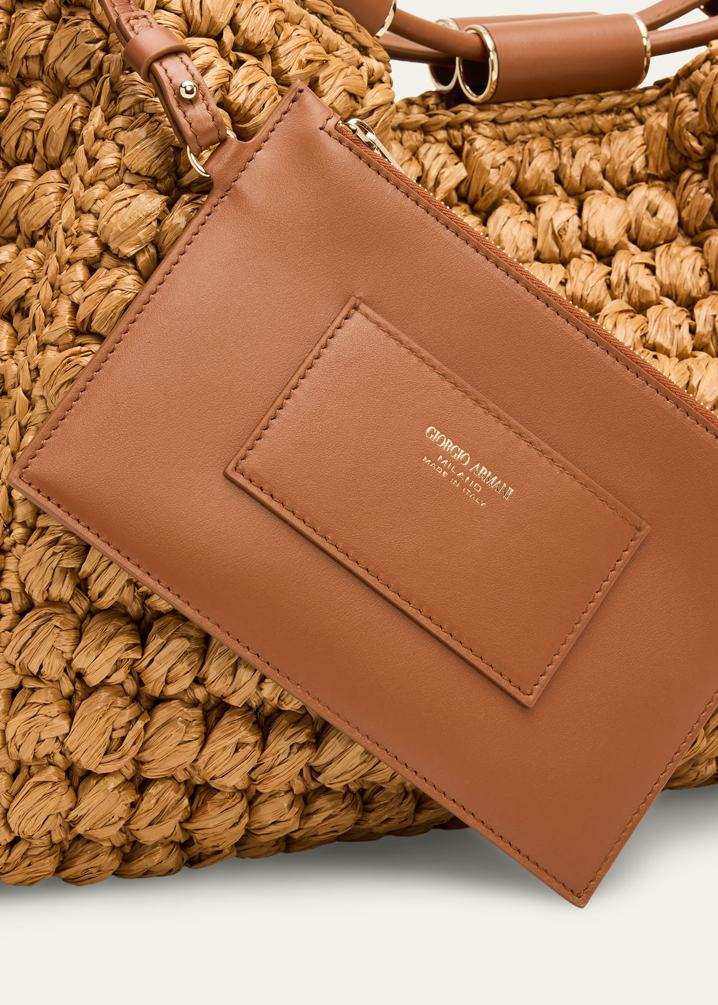 Giorgio Armani Medium Raffia Shopping Tote Bag - Bergdorf Goodman