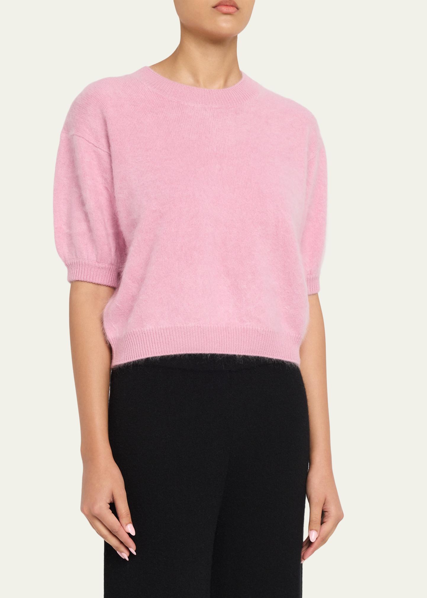 Lisa Yang Juniper Short-Sleeve Cashmere Sweater - Bergdorf Goodman