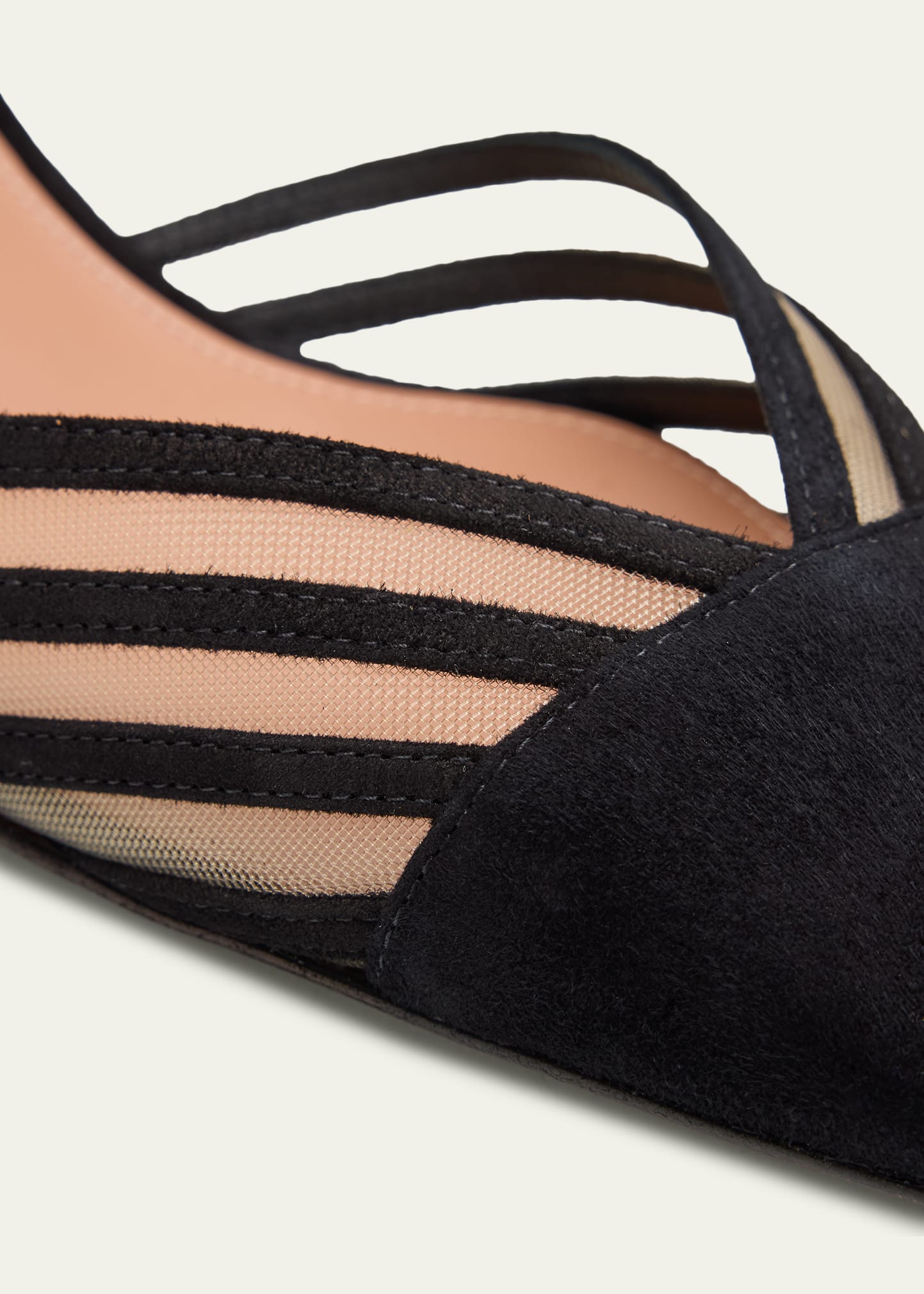 Aquazzura 35mm Alana Suede Ankle-Strap Pumps - Bergdorf Goodman