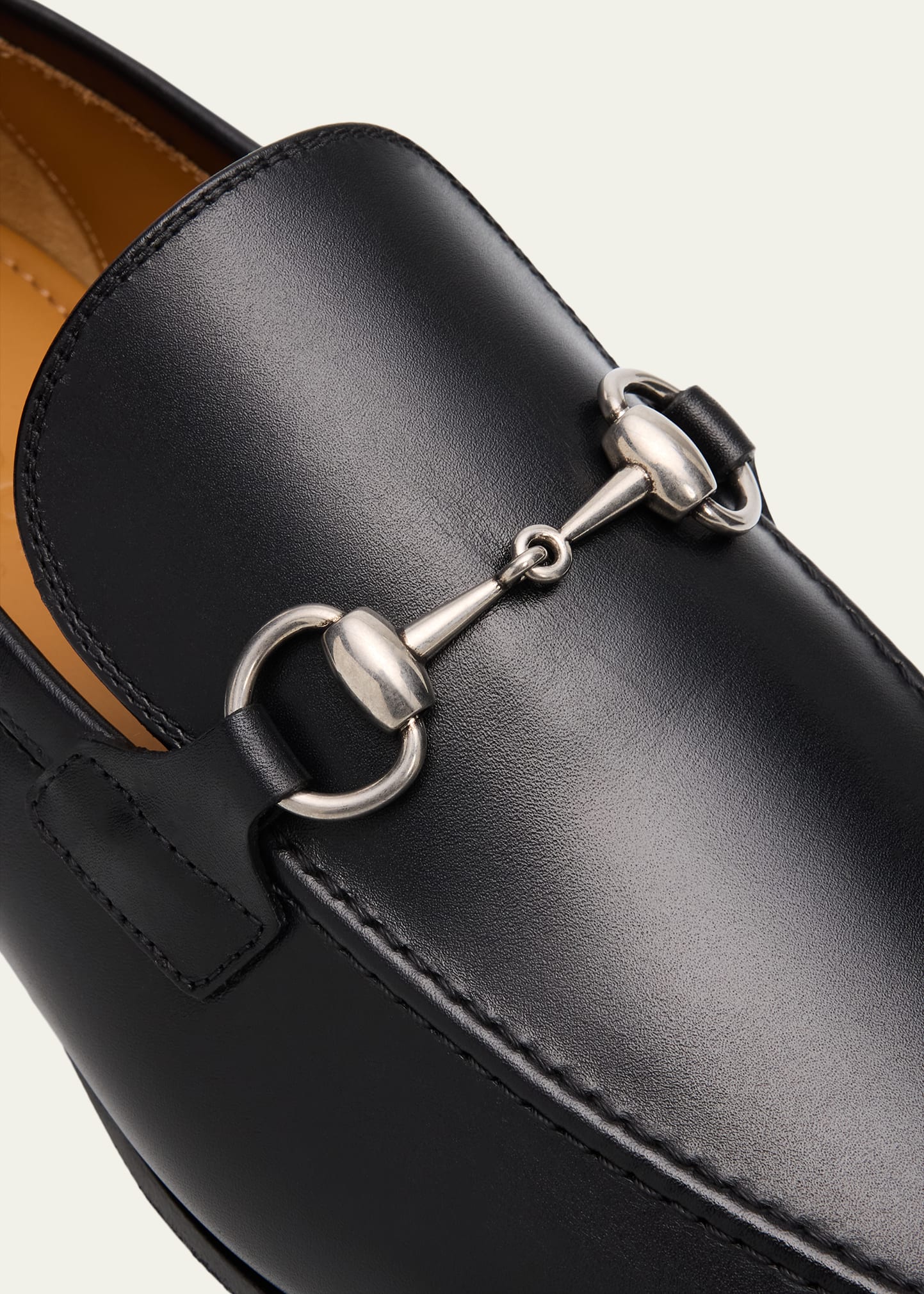 Gucci Men's Jordaan Moccasin Leather Bit Loafers - Bergdorf Goodman
