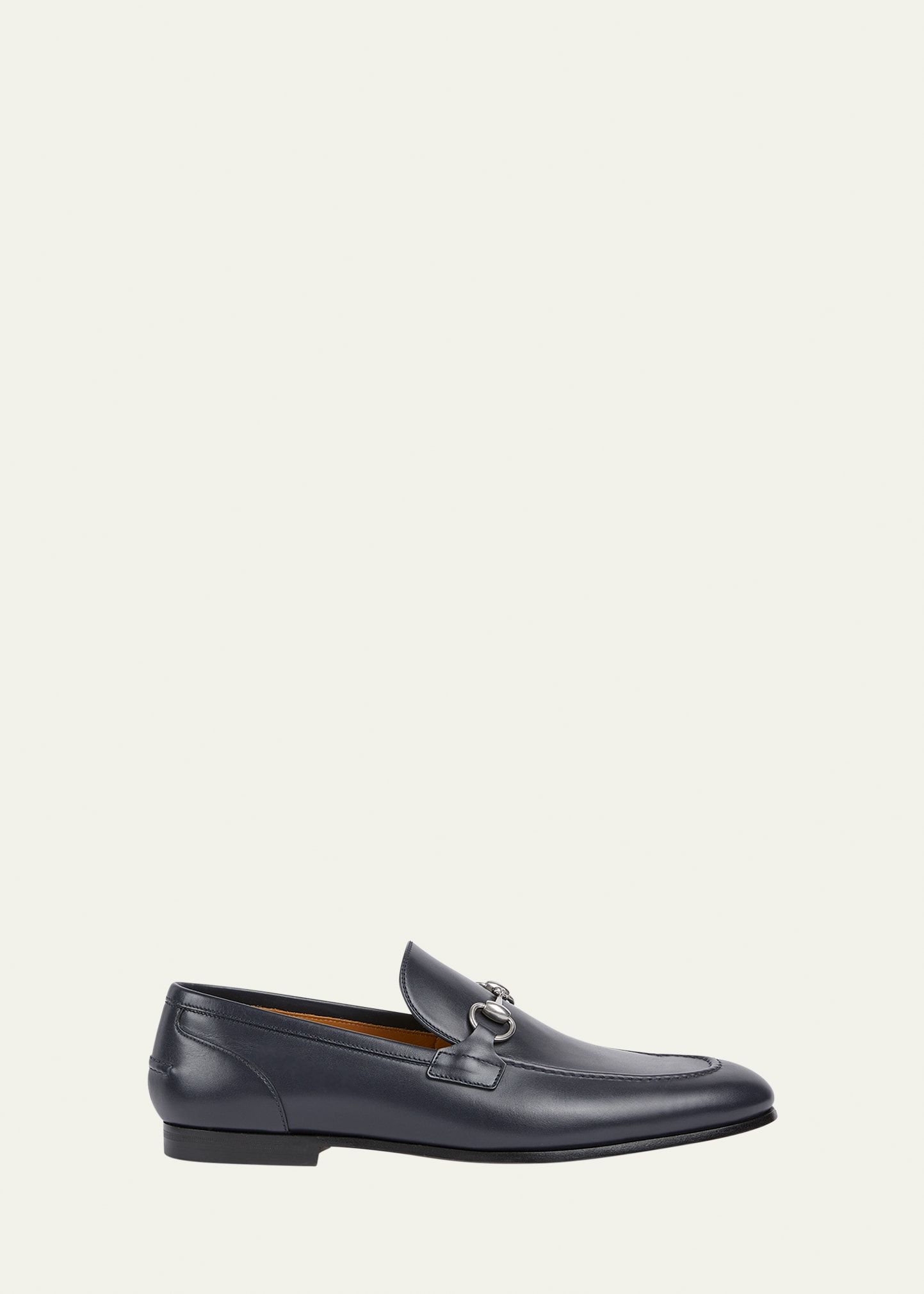 Gucci Men's Jordaan Moccasin Leather Bit Loafers - Bergdorf Goodman