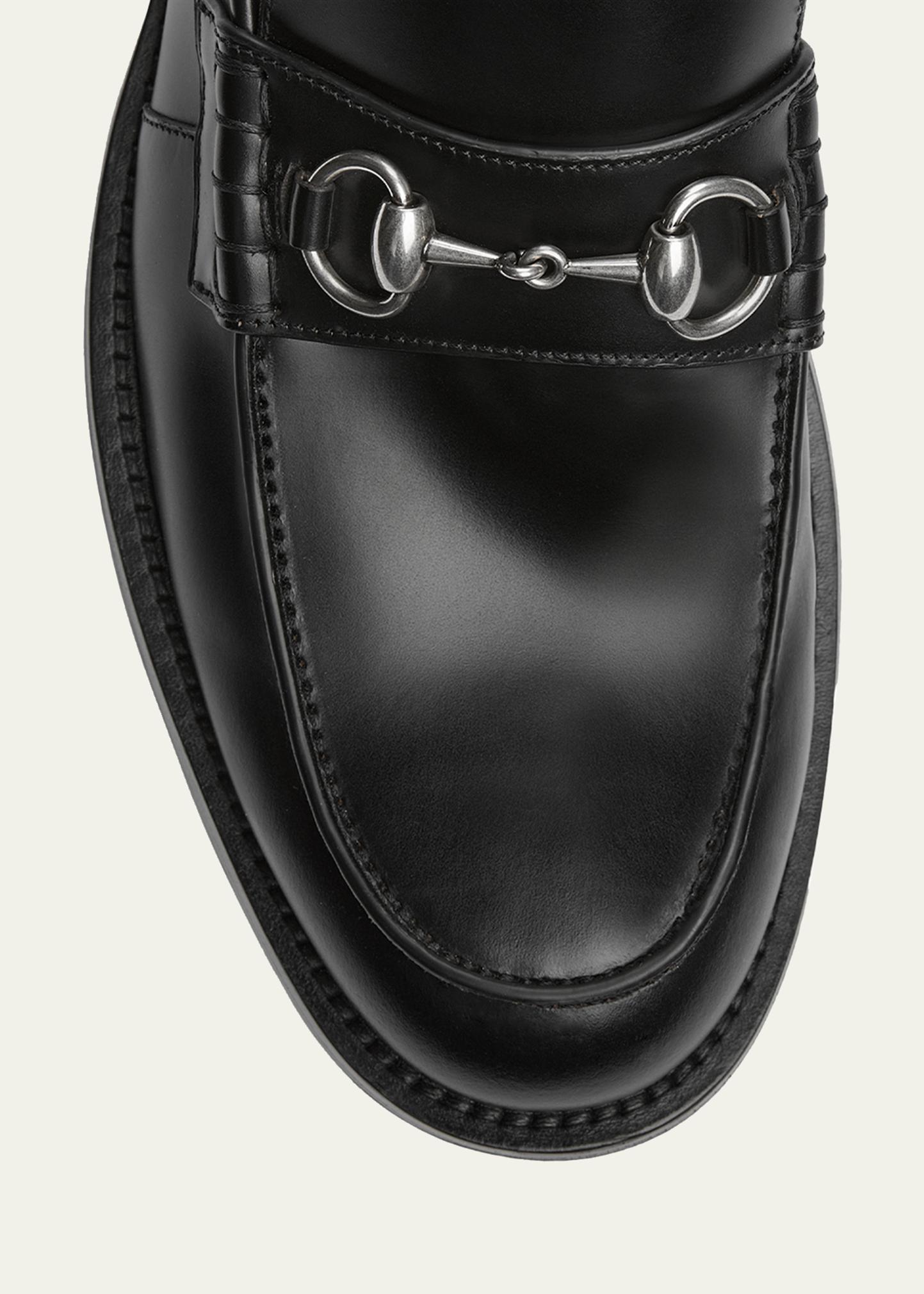 Gucci Men's Dromos Leather Horsebit Loafers - Bergdorf Goodman