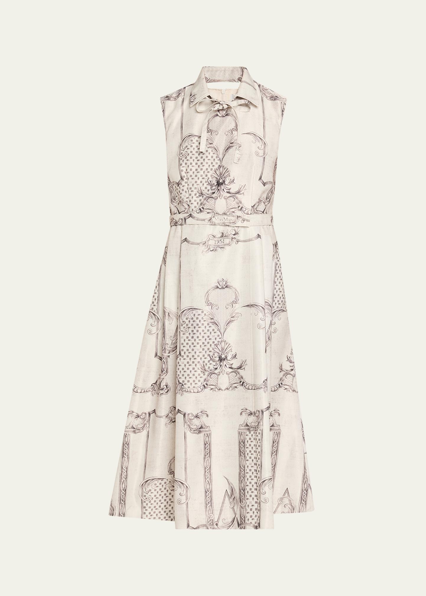 Max Mara Sleeveless Paisley-Print Midi Dress - Bergdorf Goodman