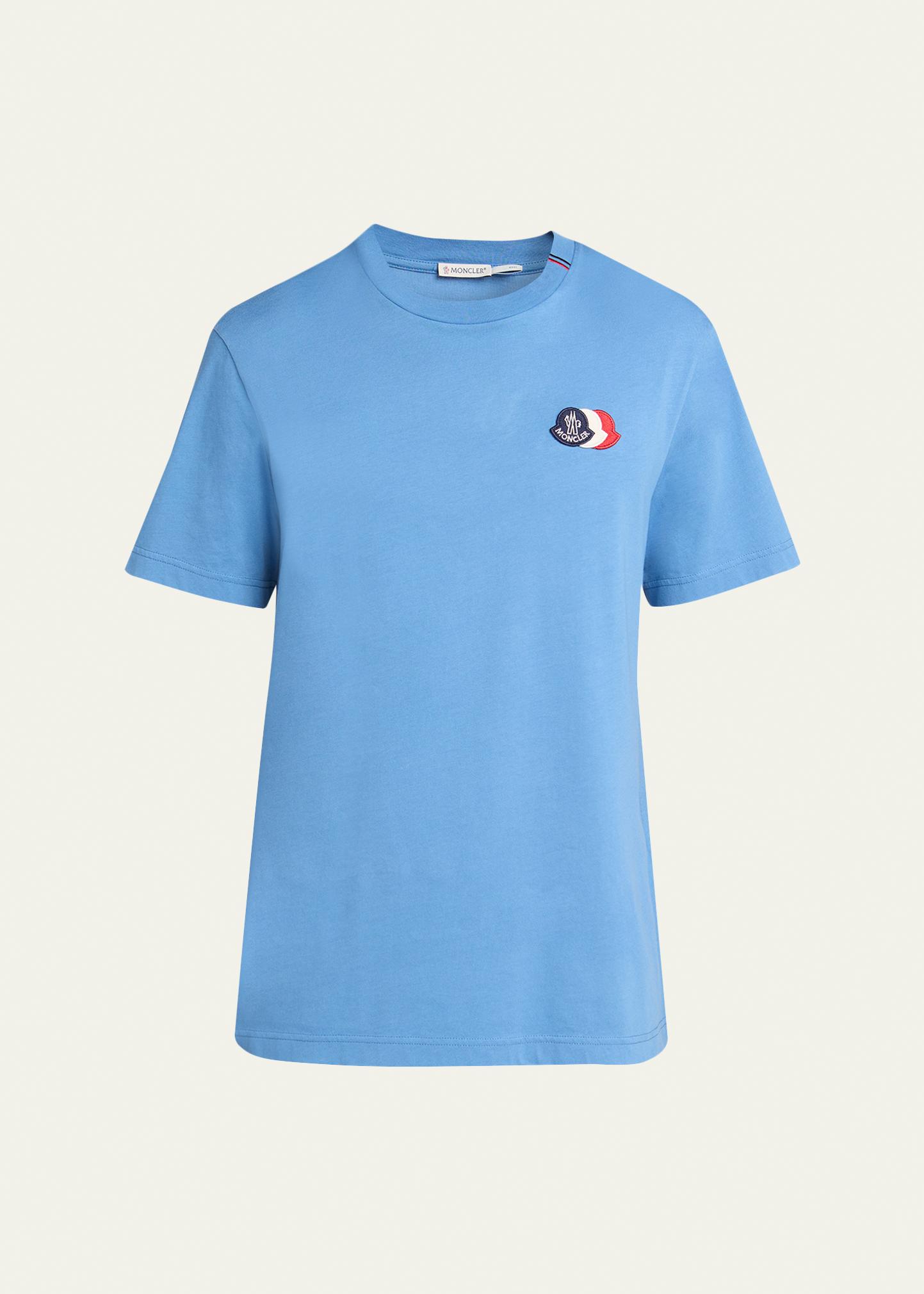 Moncler Men's Tricolor Patch Cotton T-Shirt - Bergdorf Goodman