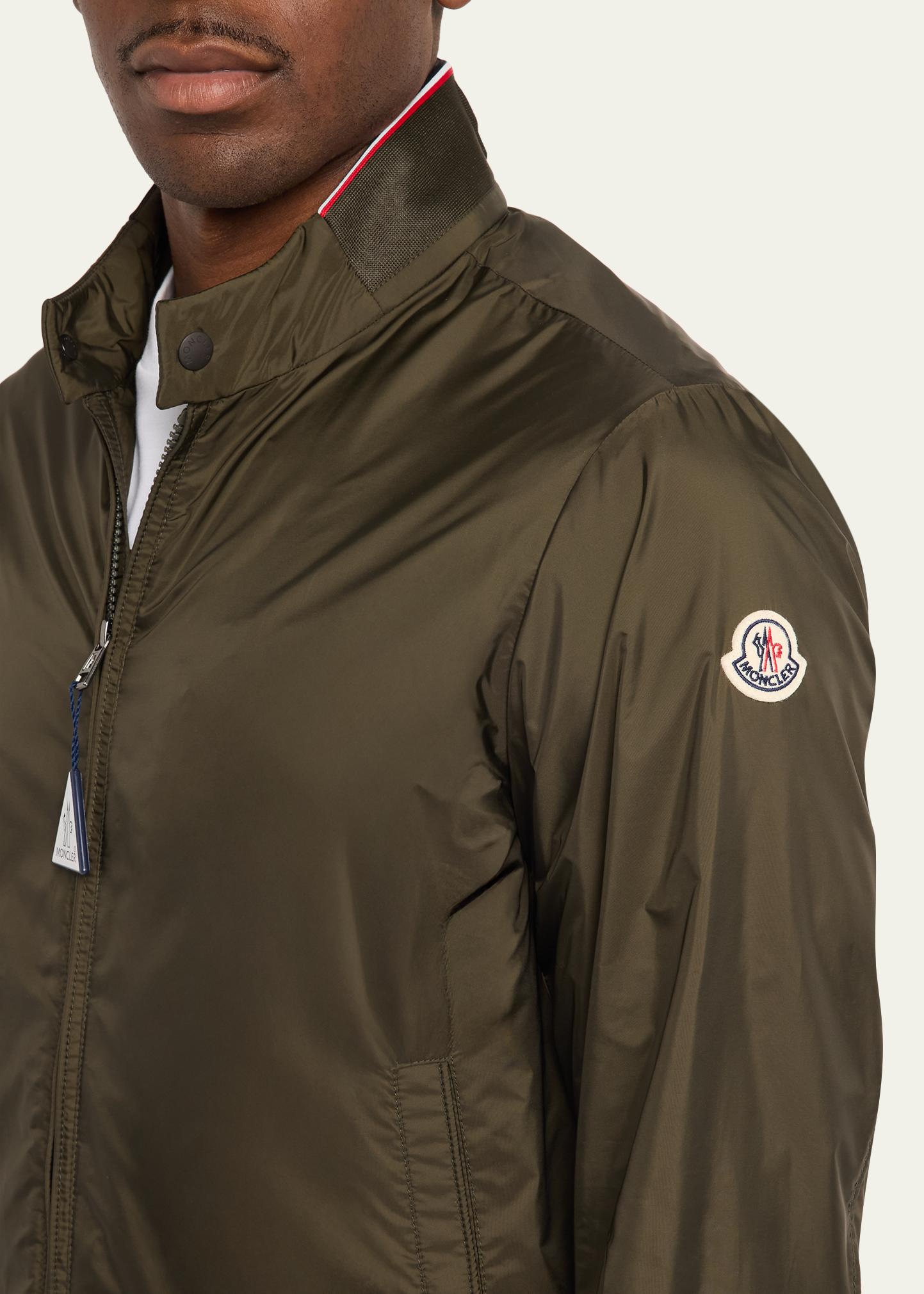 Moncler Men's Reppe Nylon Collar-Logo Full-Zip Jacket - Bergdorf
