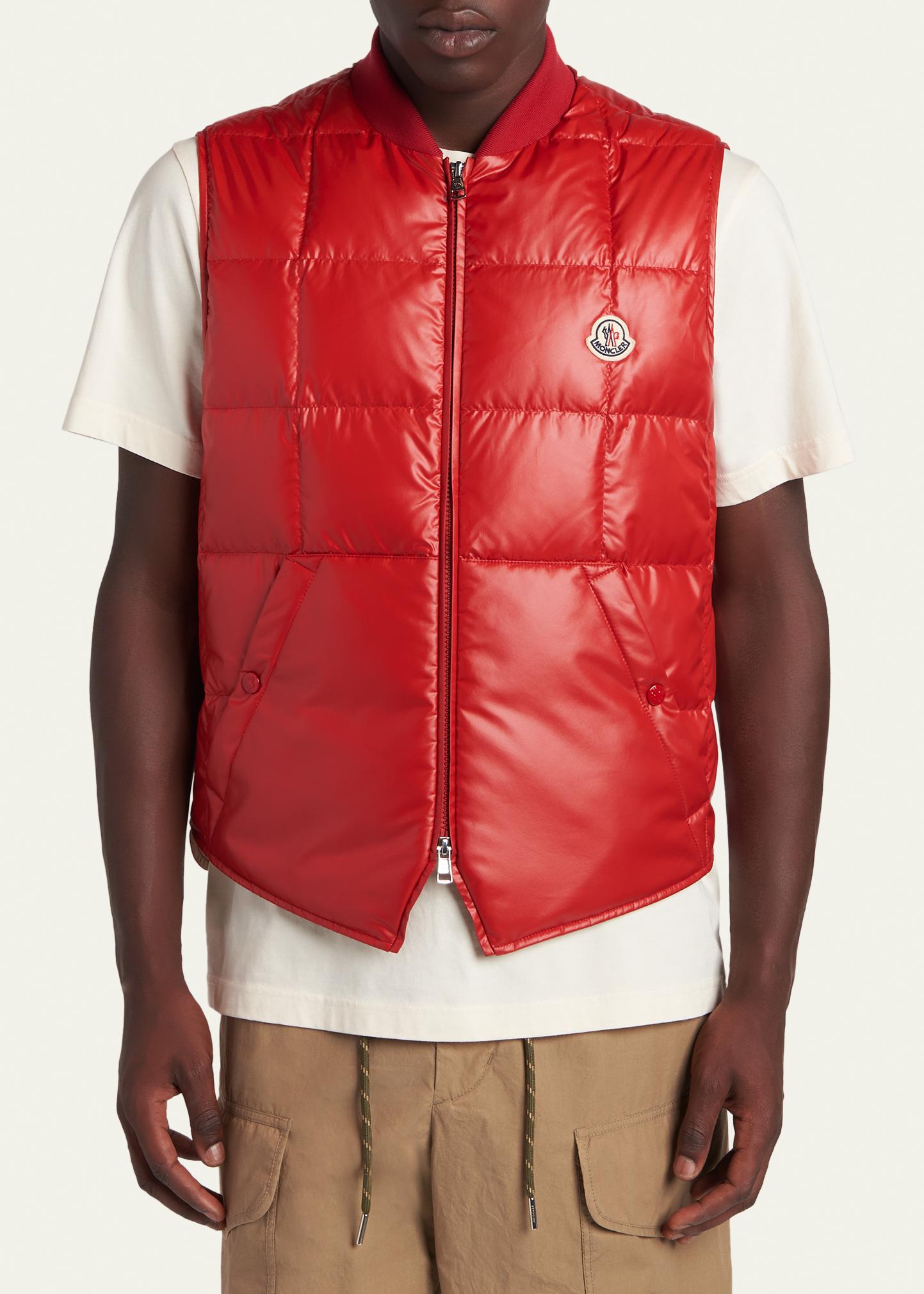 Moncler Men's Matte Polyester Quilted Vest - Bergdorf Goodman
