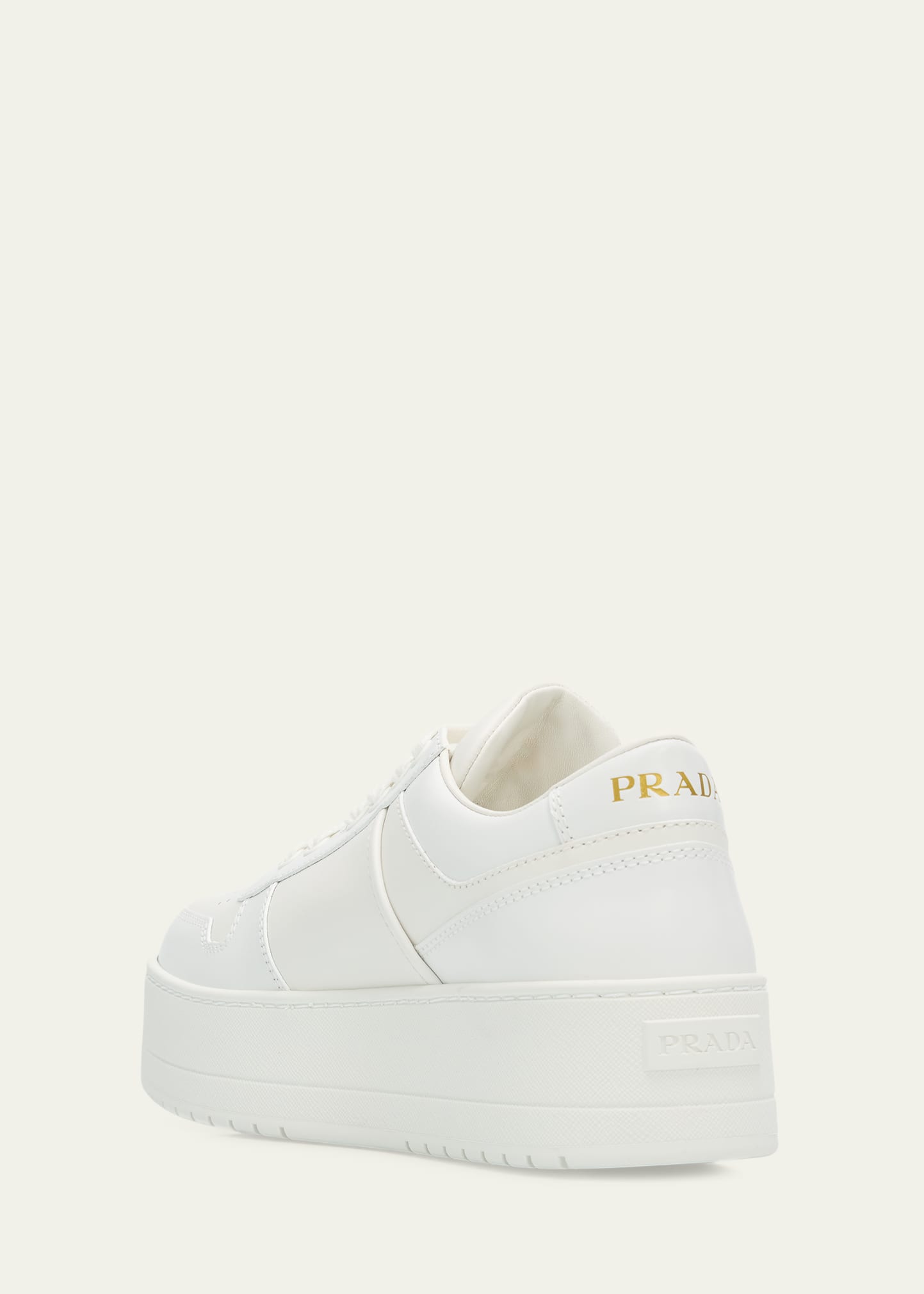 Prada Downtown Platform Leather Sneakers - Bergdorf Goodman