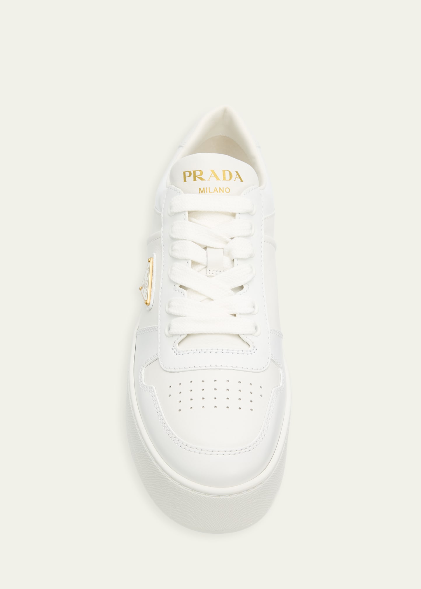 CAMINAND（カミナンド）8size Prada Downtown Platform Leather Sneakers - Bergdorf Goodman