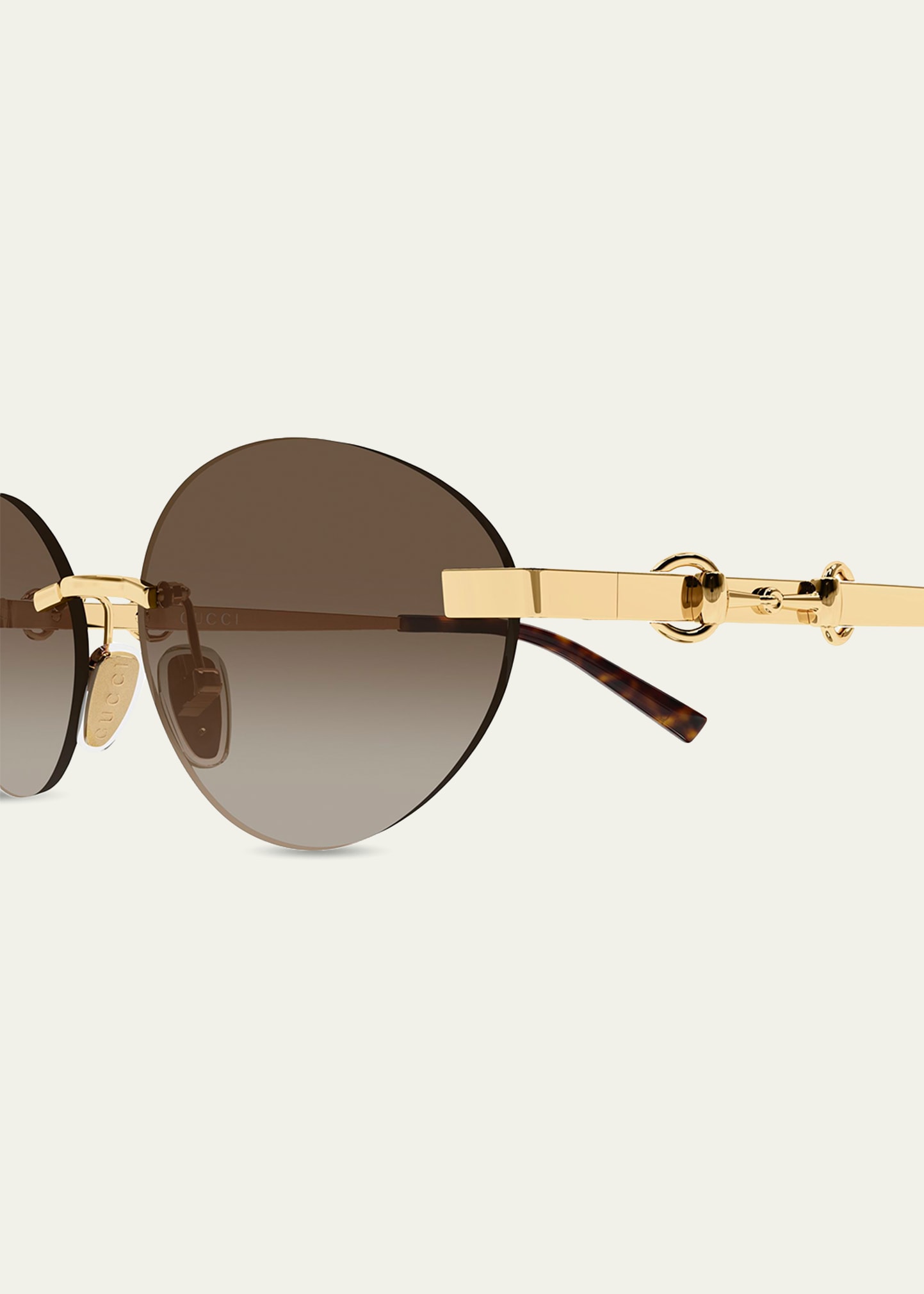 Gucci 58mm Metal & Acetate Oval Sunglasses - Bergdorf Goodman