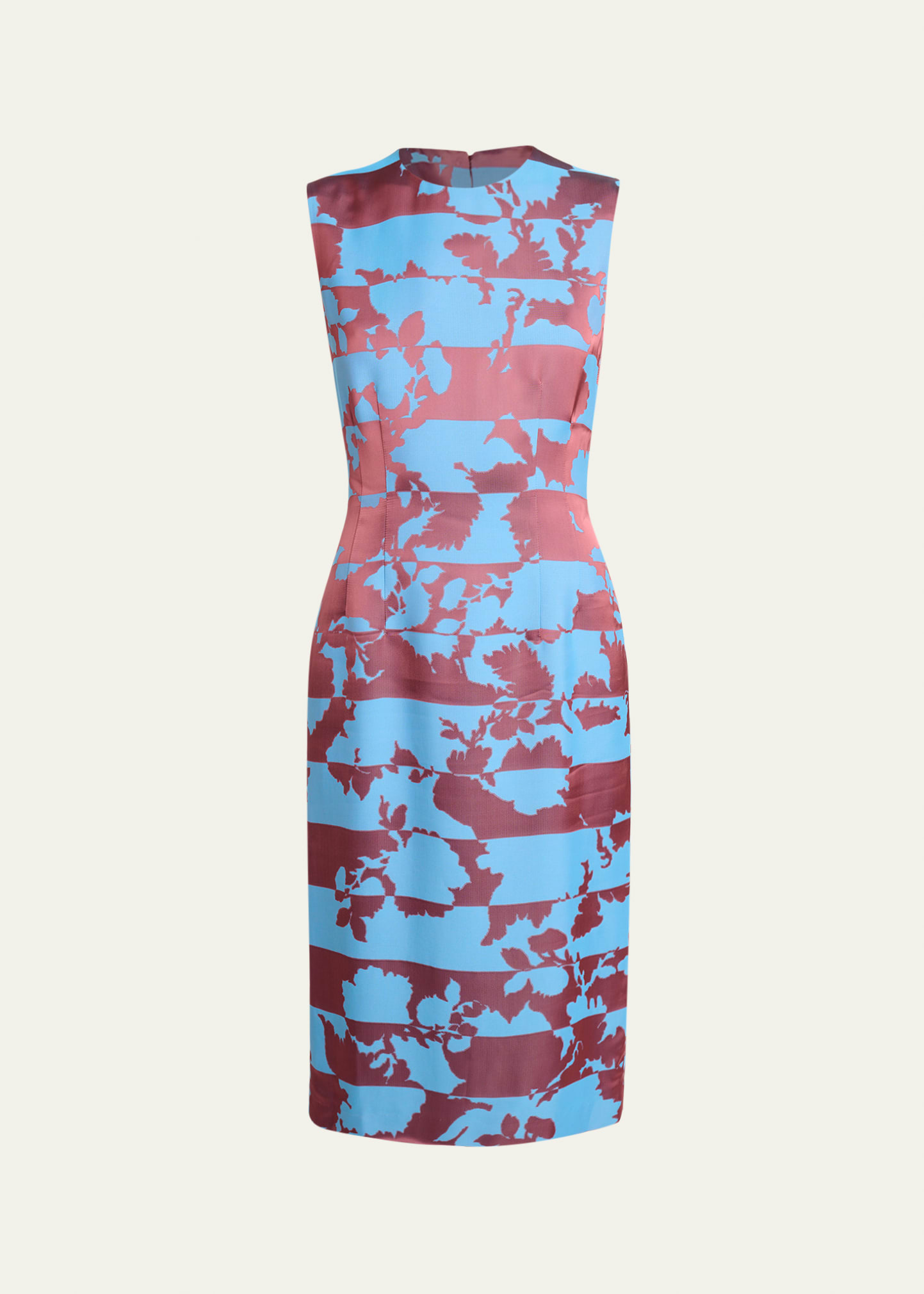 Dries Van Noten Delavina Paneled Floral Jacquard Sleeveless Dress