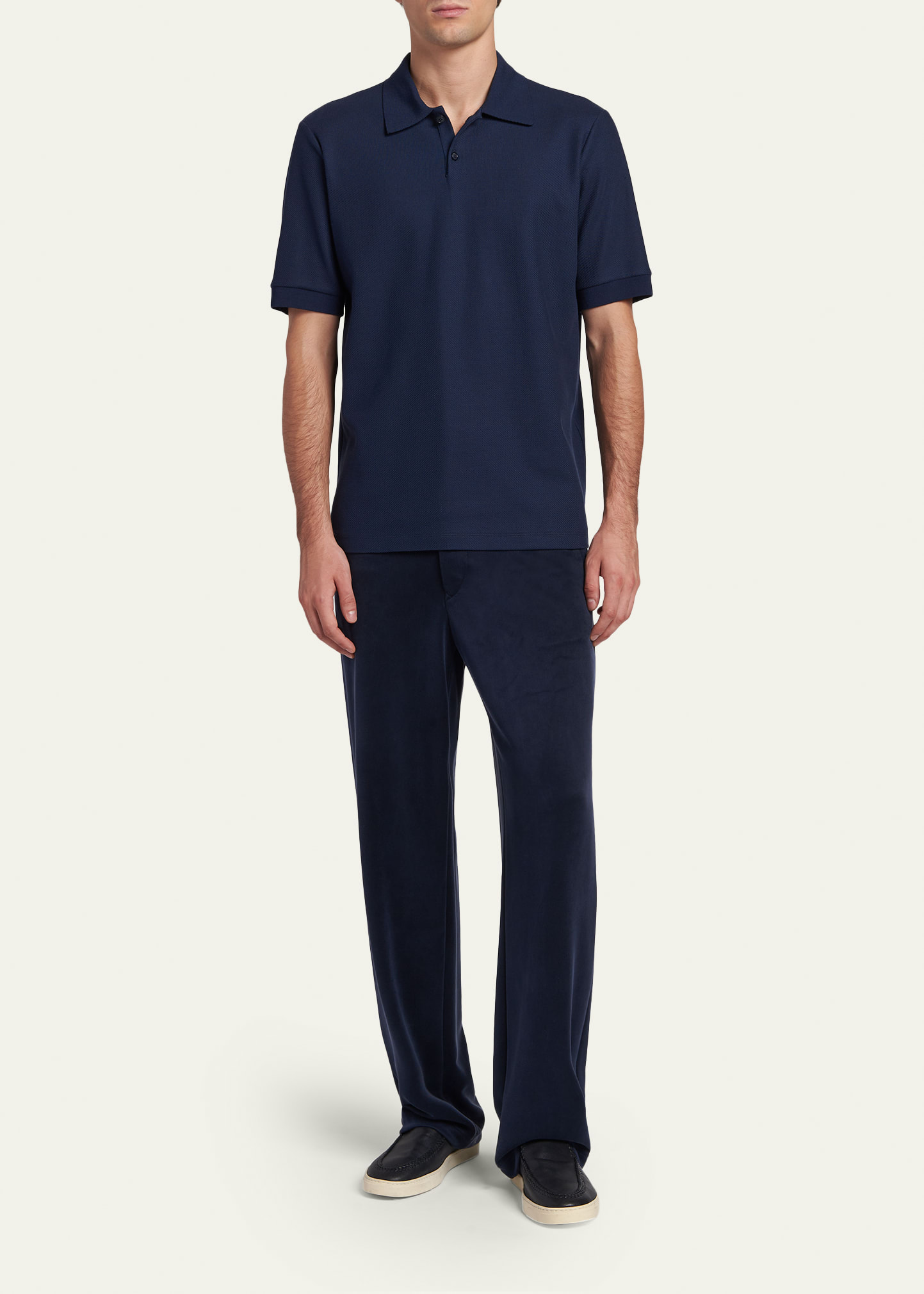 Giorgio Armani Men's Cotton Pique Classic-Fit Polo Shirt